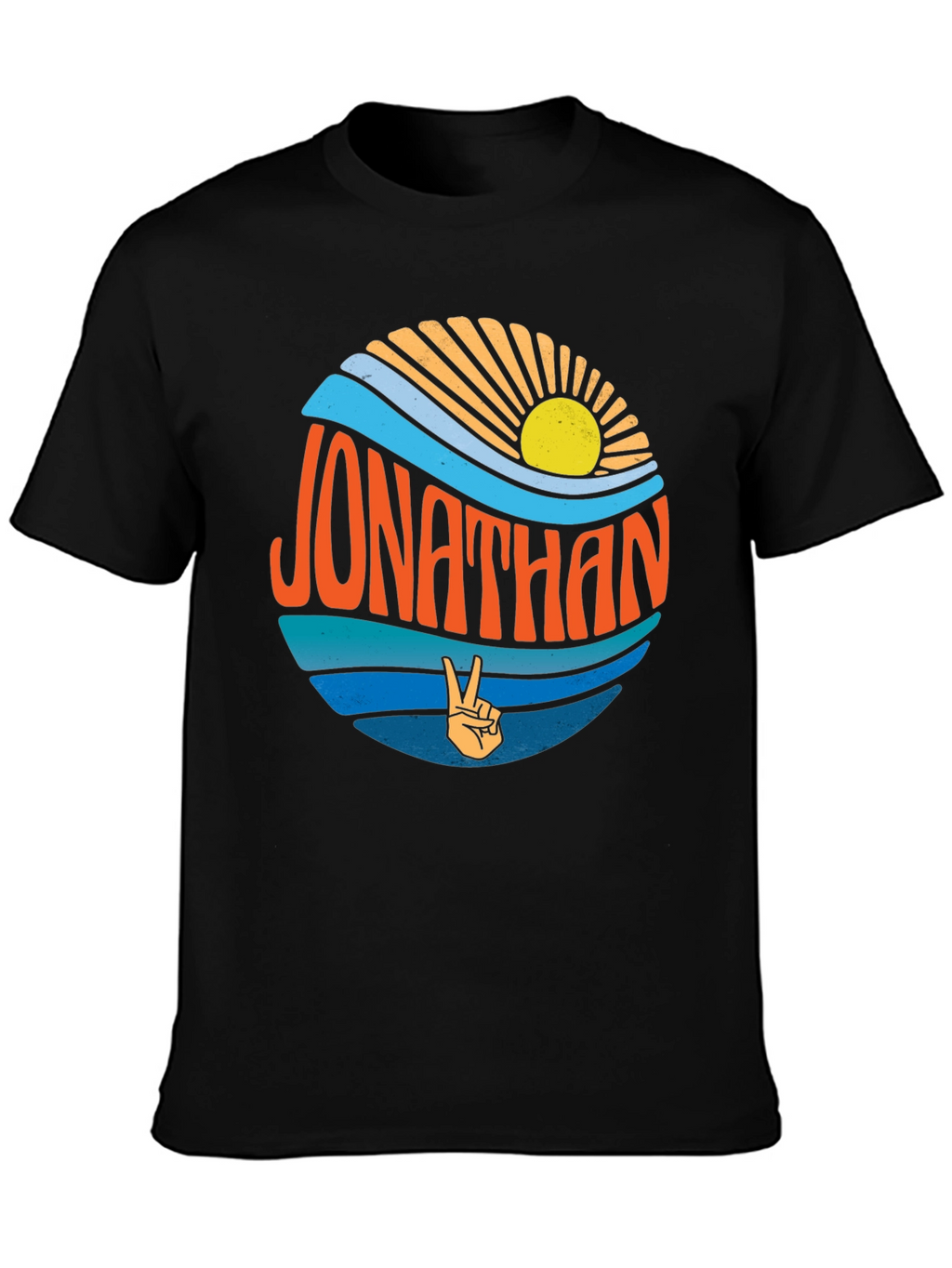 Jonathan Peace Sign Retro T-Shirt