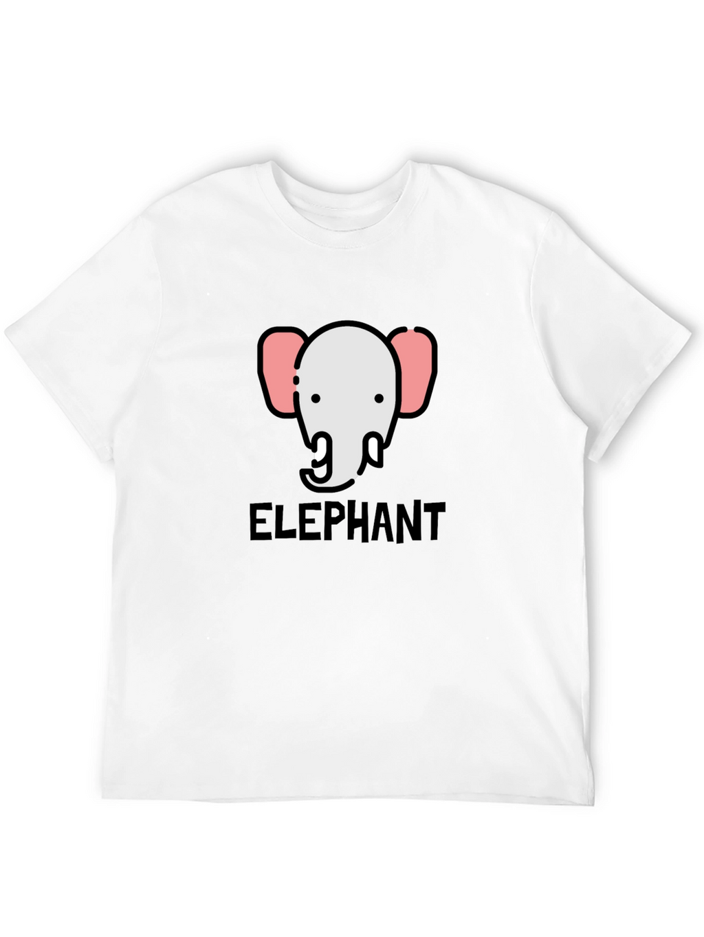 Elephant Graphic Tee - Black Cotton T-Shirt