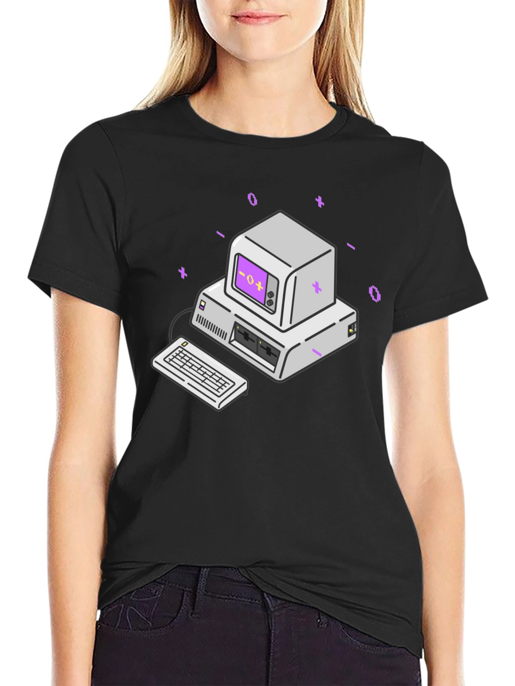 Retro Computer Graphic Tee - Classic Style