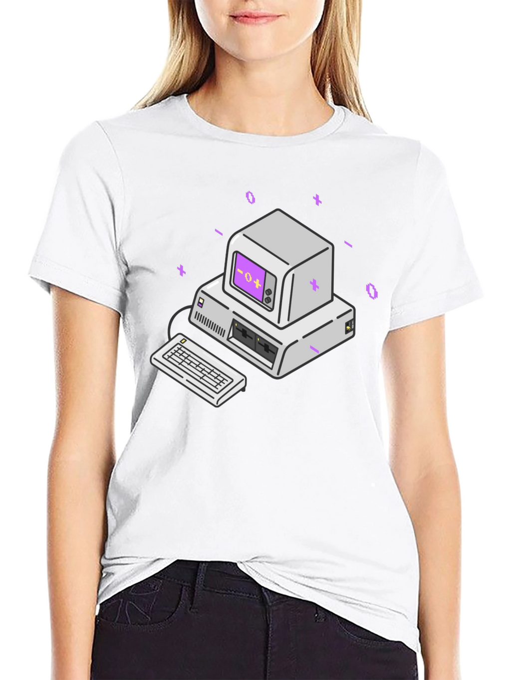 Retro Computer Graphic Tee - Classic Style