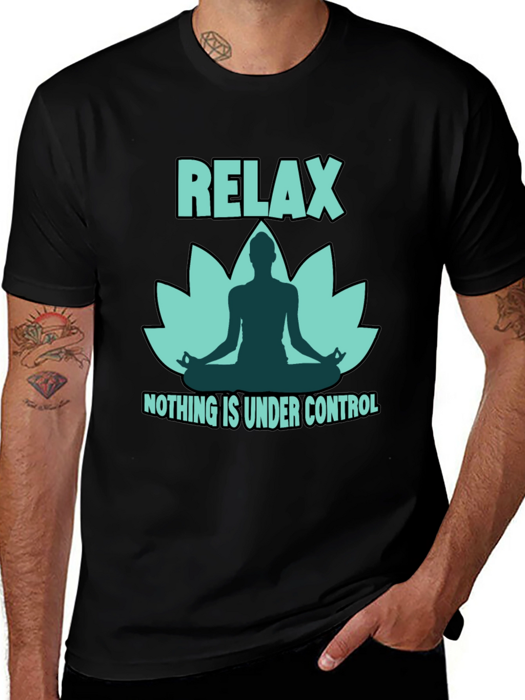 Relax Yoga Lotus T-Shirt - Nothing is Under Control