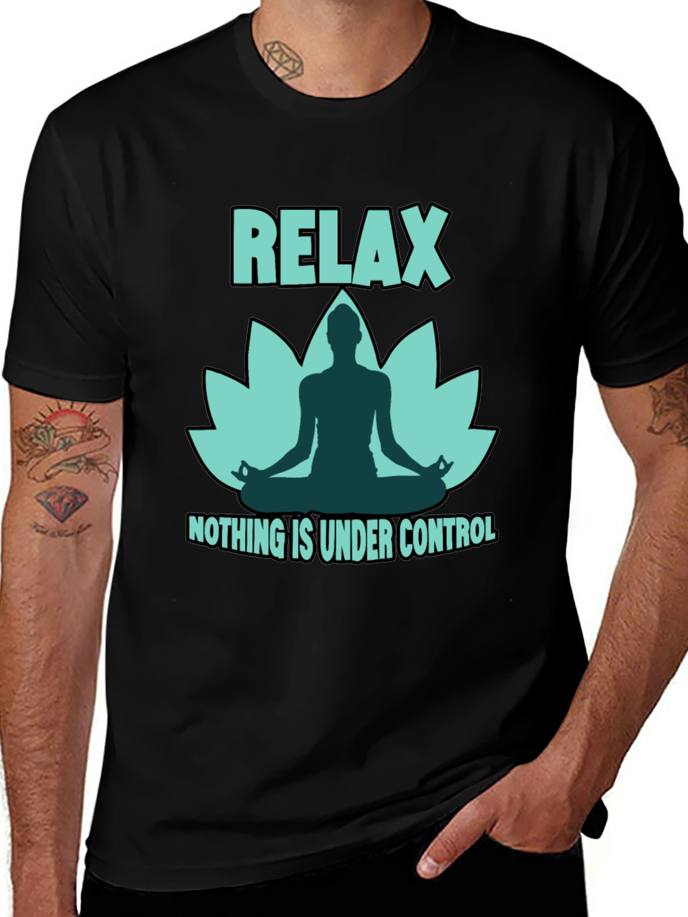 Relax Yoga Lotus T-Shirt - Nothing is Under Control