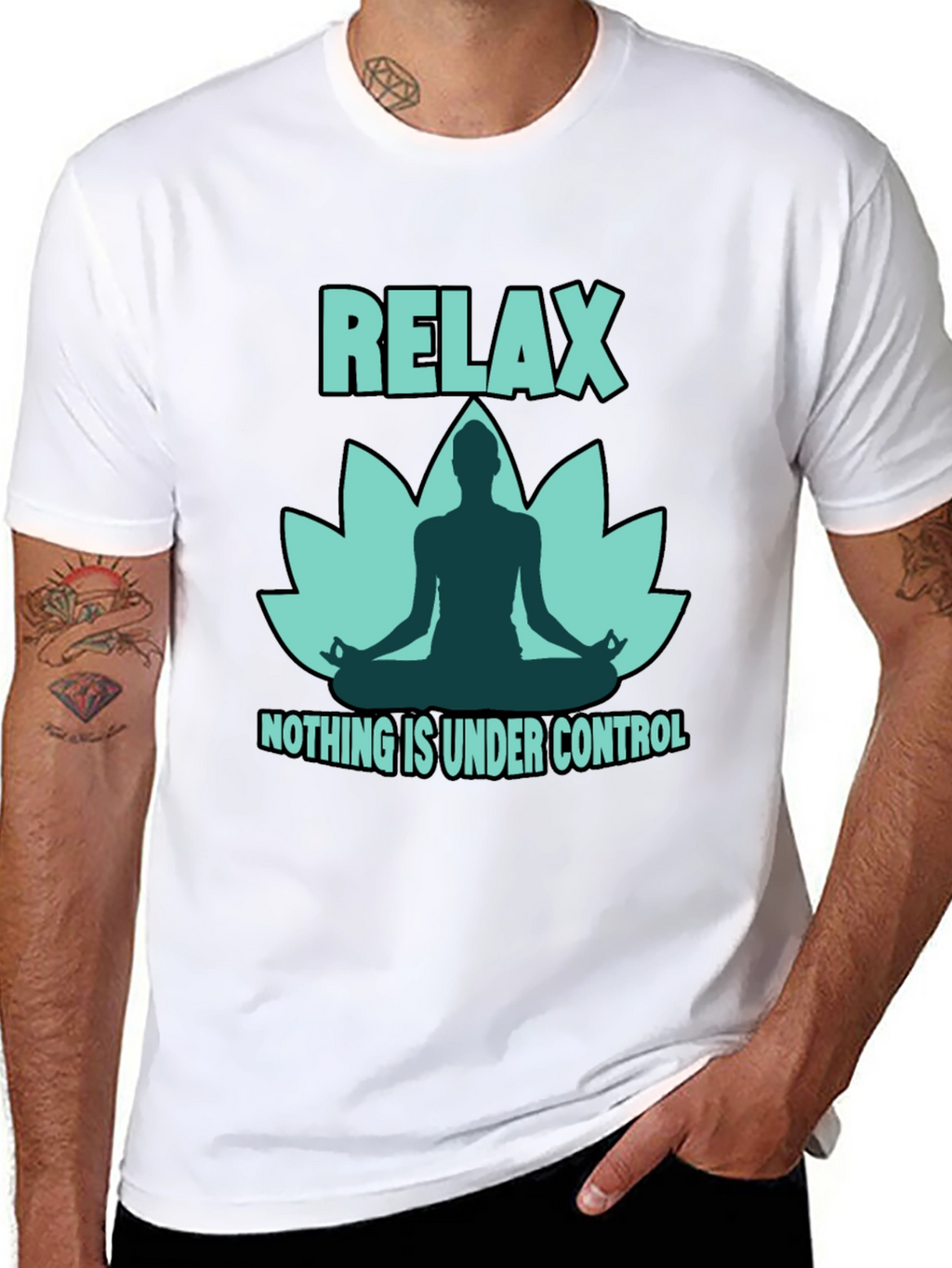 Relax Yoga Lotus T-Shirt - Nothing is Under Control