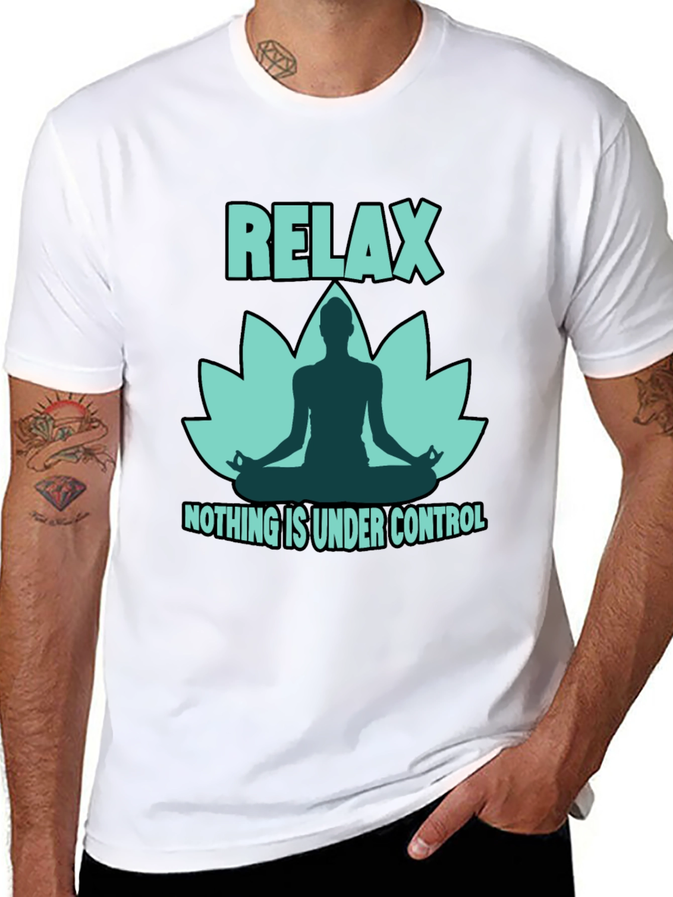 Relax Yoga Lotus T-Shirt - Nothing is Under Control