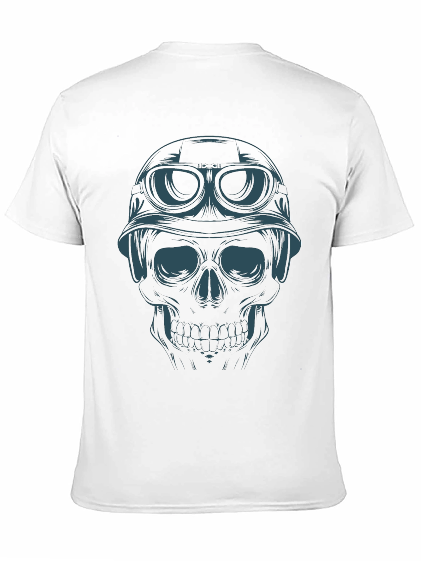 Skull Rider Graphic Tee - Black Cotton T-Shirt