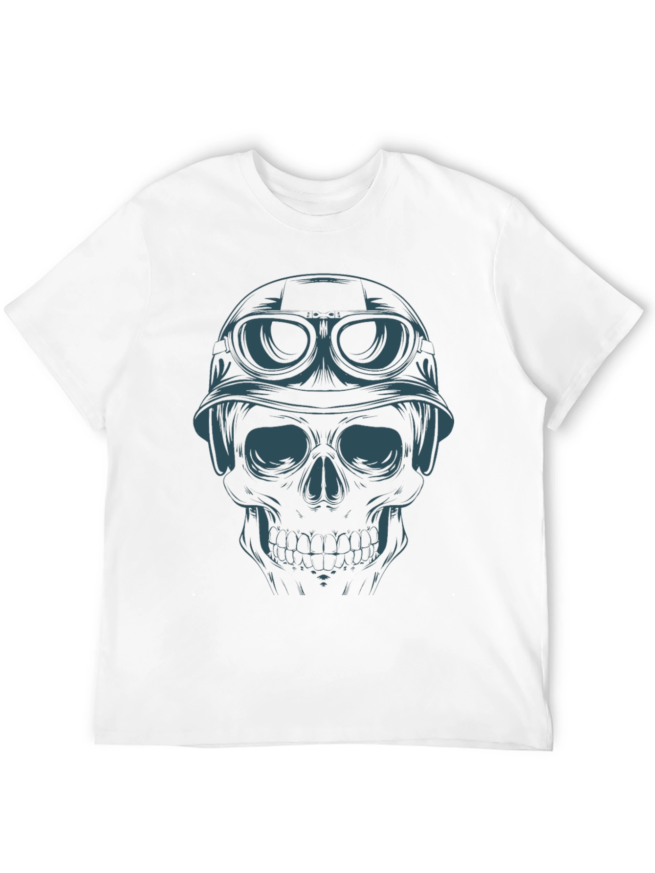 Skull Rider Graphic Tee - Black Cotton T-Shirt