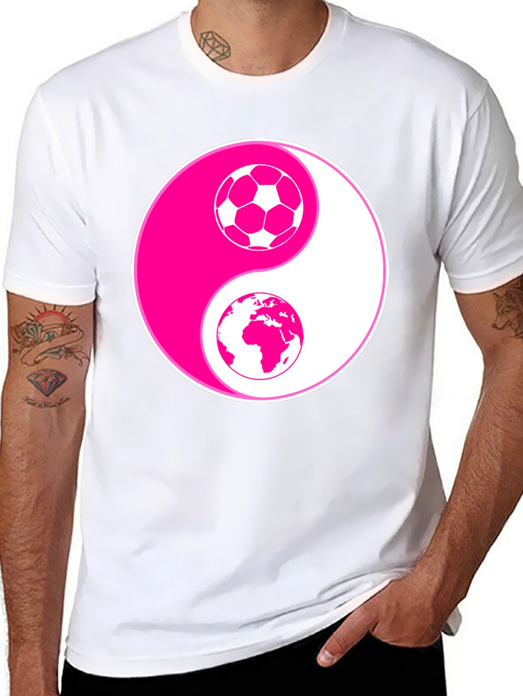 Yin Yang Soccer Earth T-Shirt