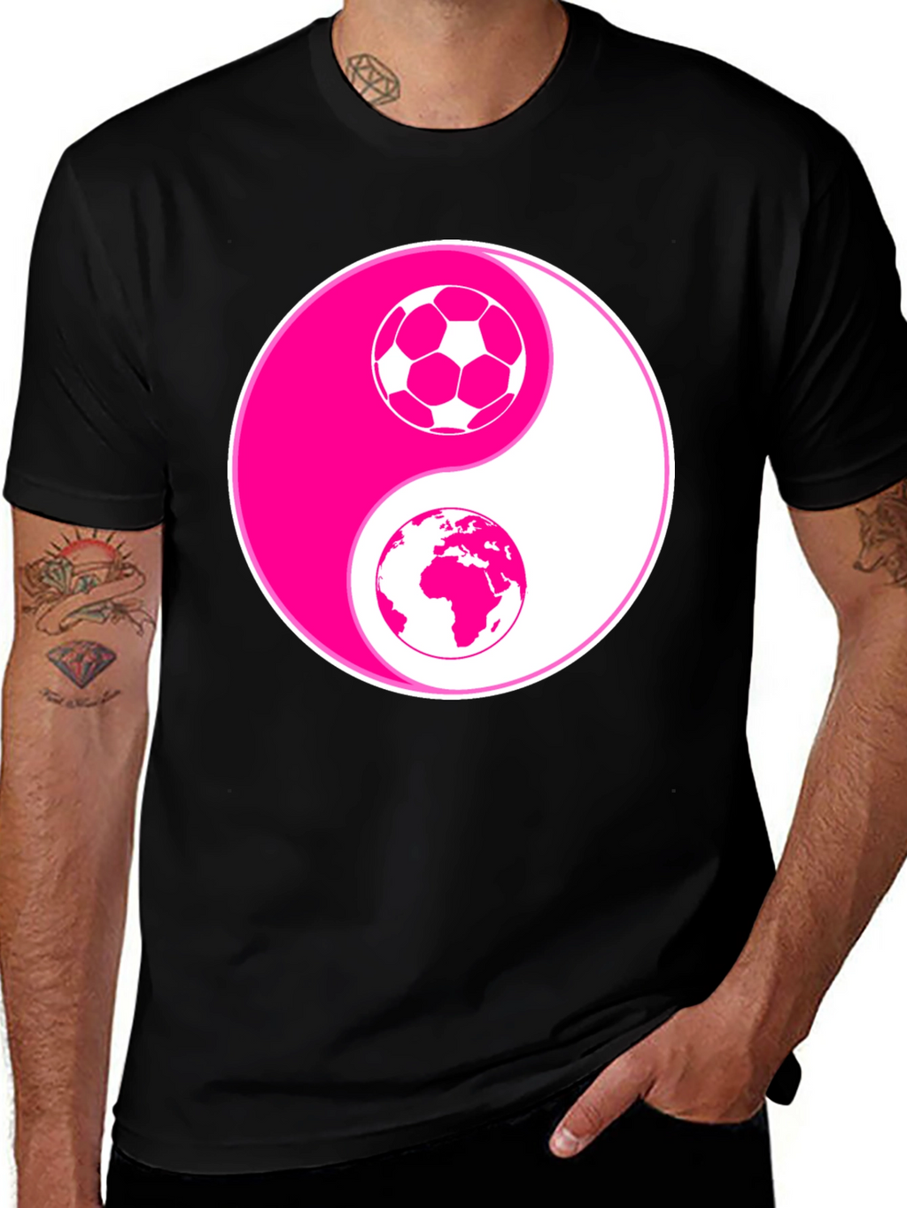 Yin Yang Soccer Earth T-Shirt
