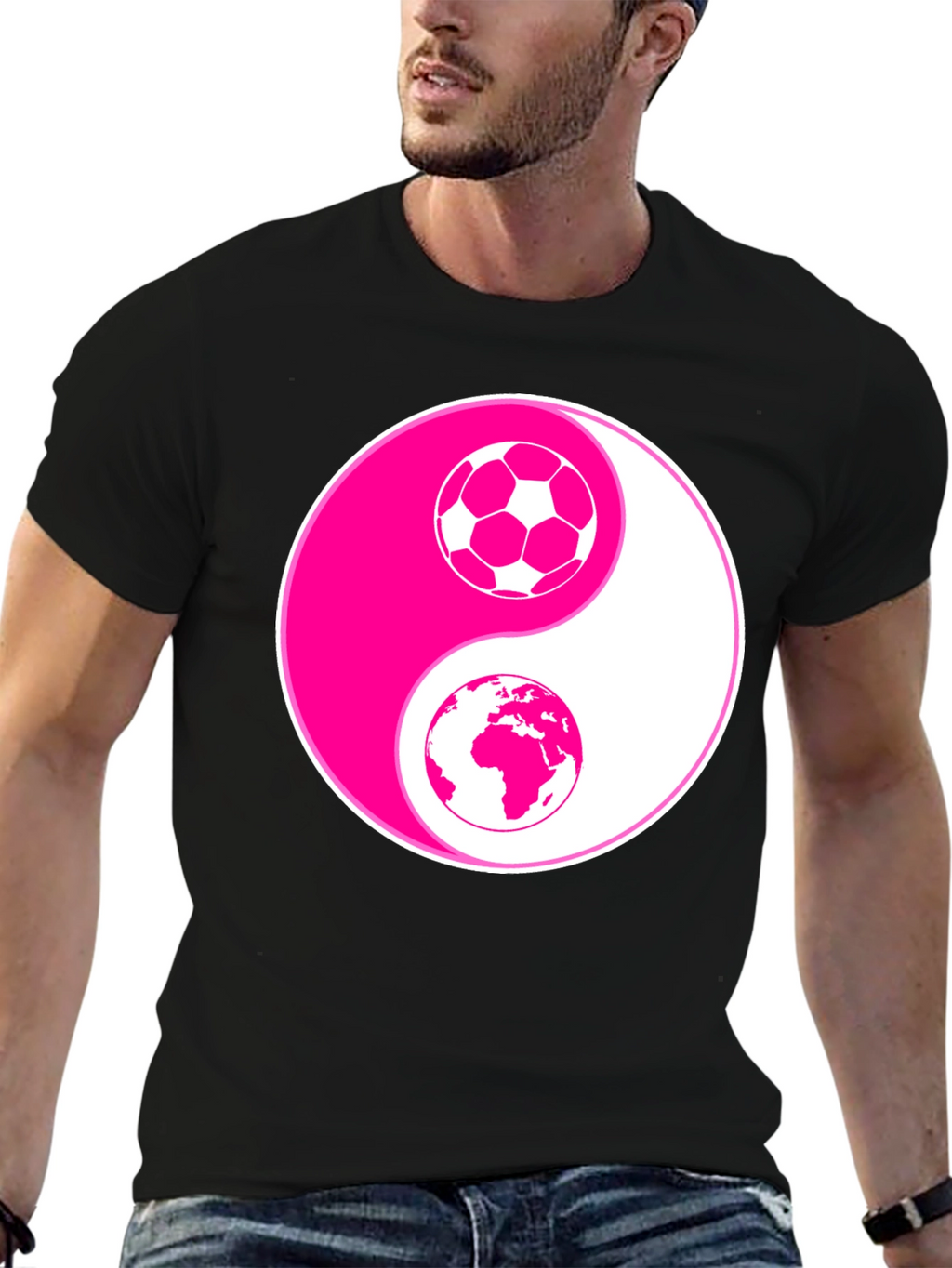 Yin Yang Soccer Earth T-Shirt