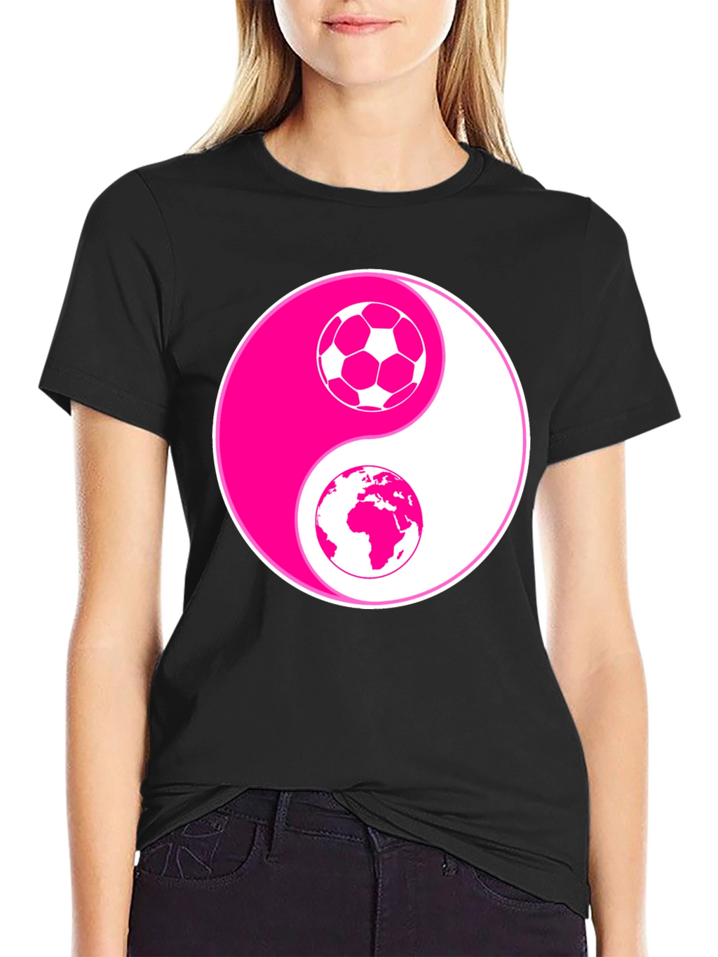 Yin Yang Soccer Earth T-Shirt