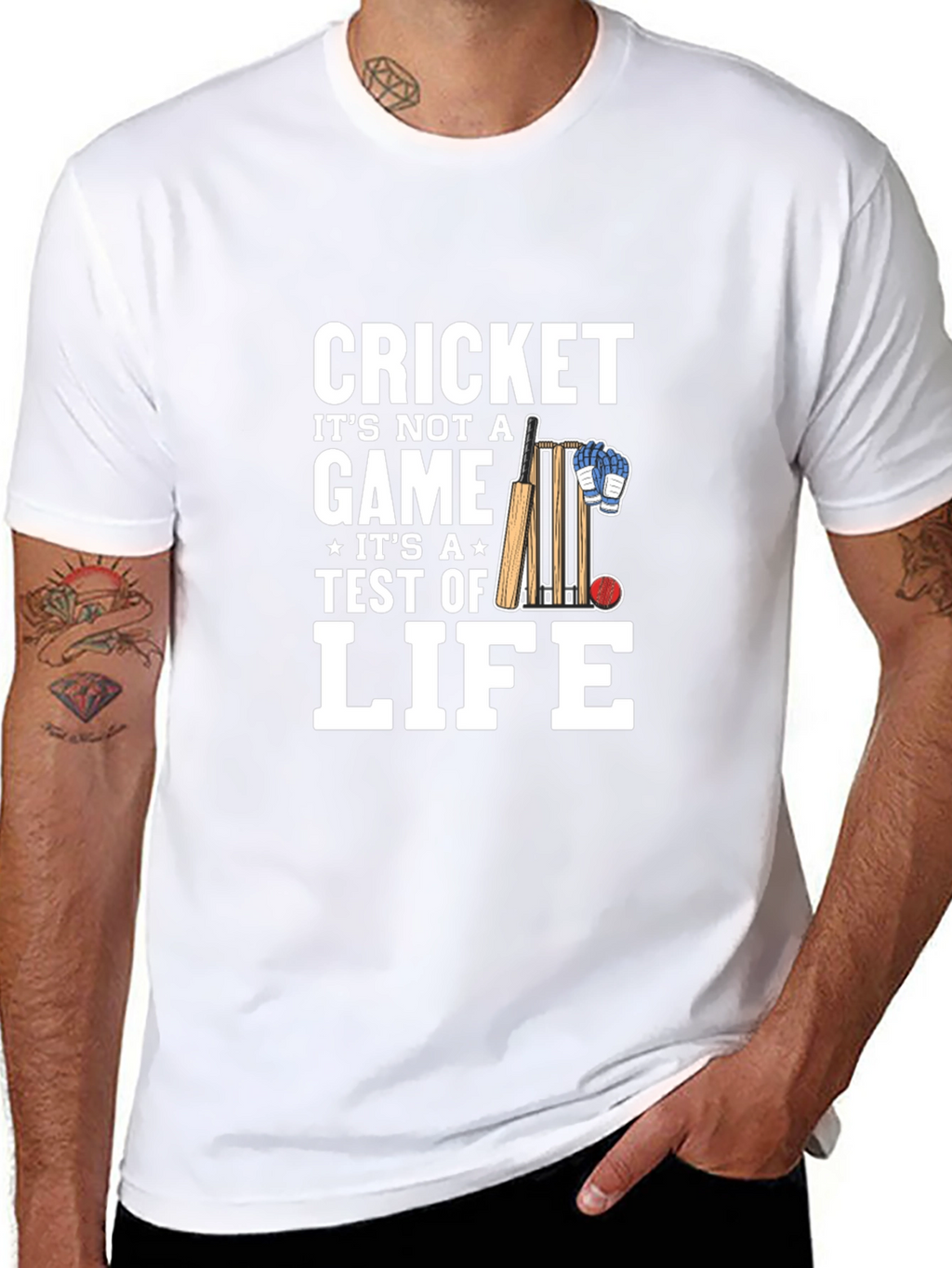 Cricket is Life Mens Black T-Shirt