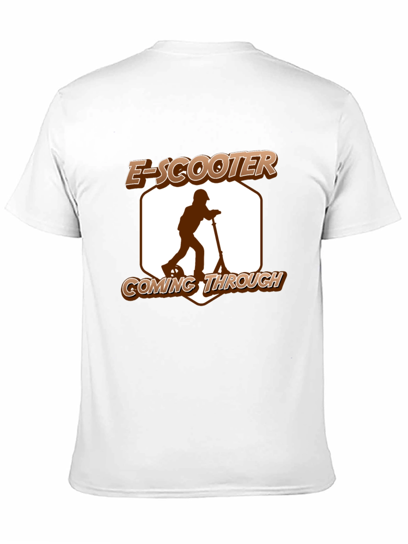 E-Scooter Coming Through Graphic Tee - Black