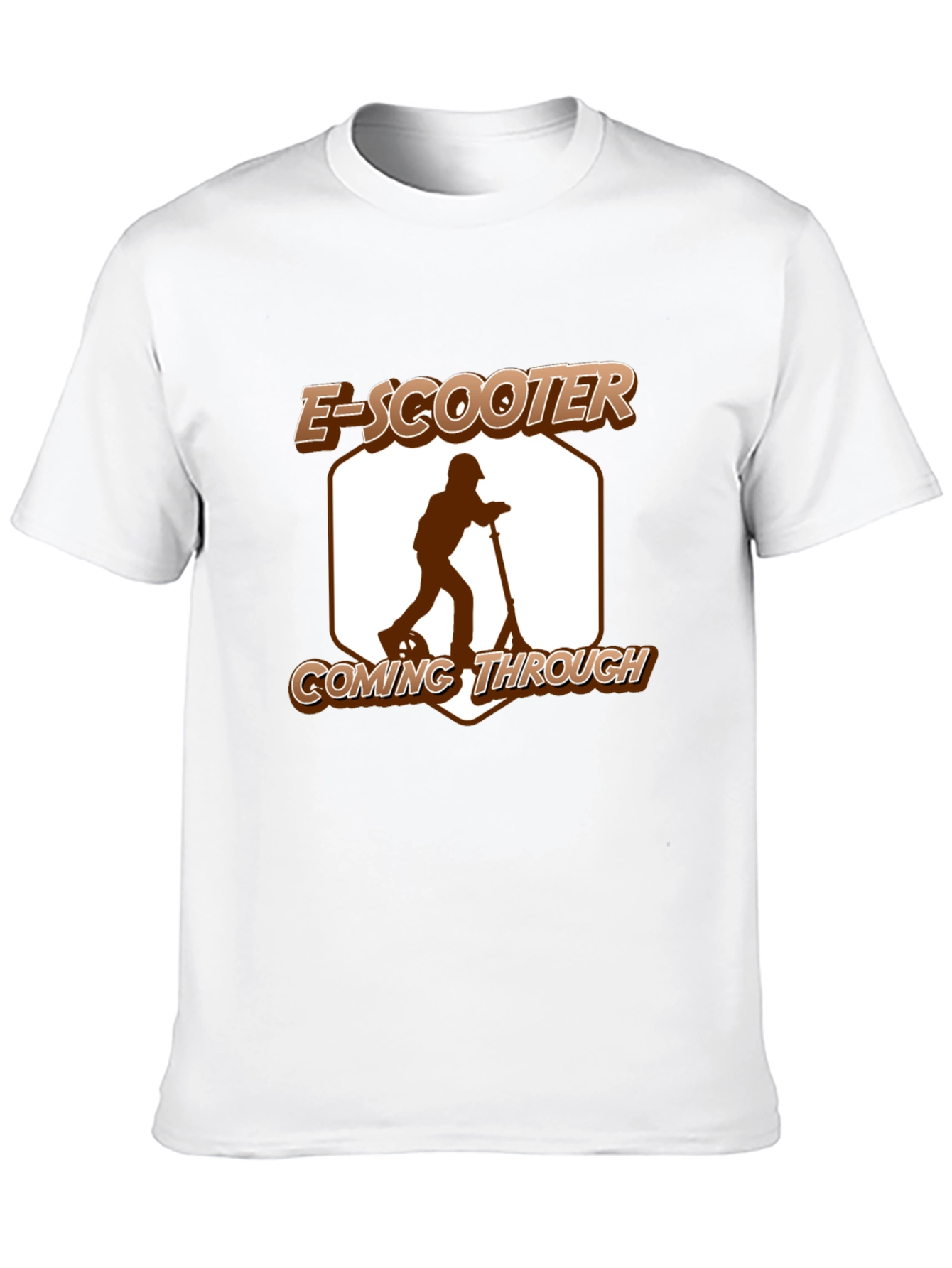 E-Scooter Coming Through Graphic Tee - Black