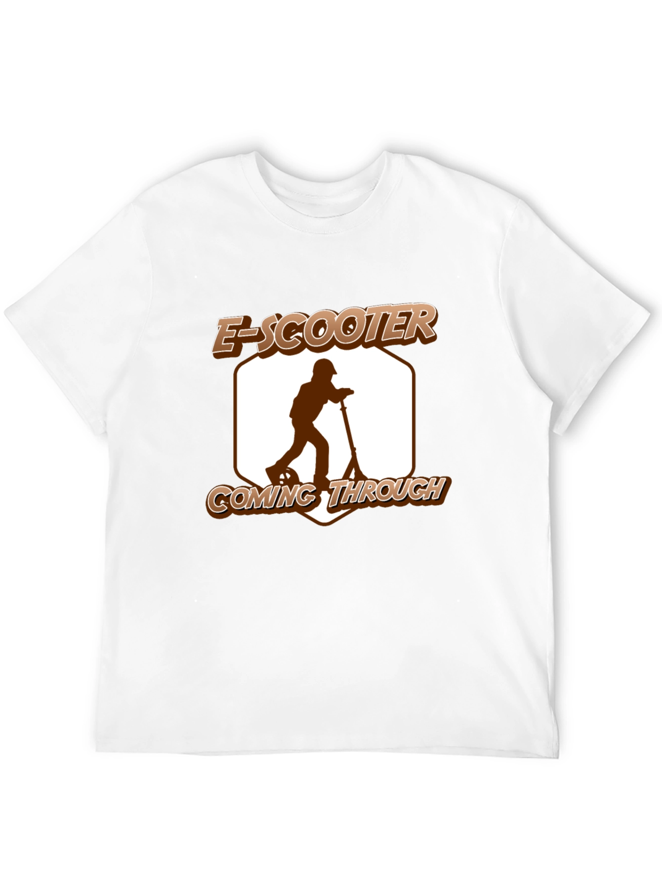 E-Scooter Coming Through Graphic Tee - Black