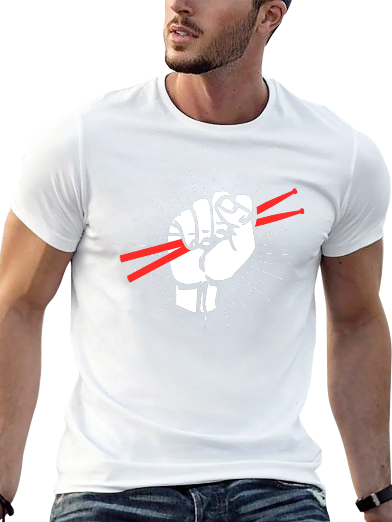 Drummers Fist T-Shirt - Rock Music Tee