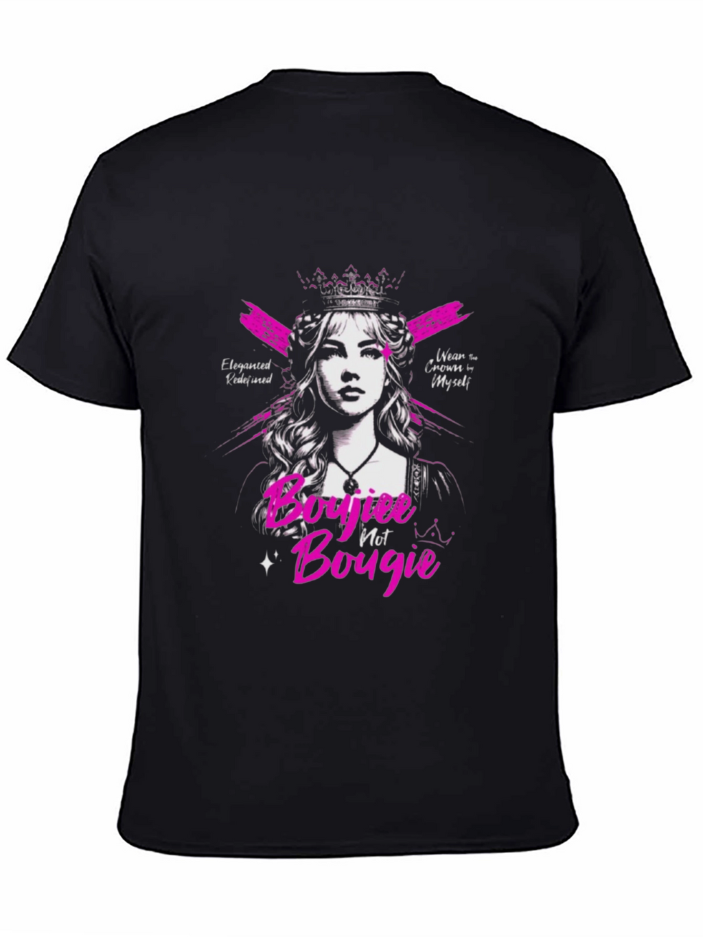Sassy Boujiee Not Bougie Black Graphic Tee