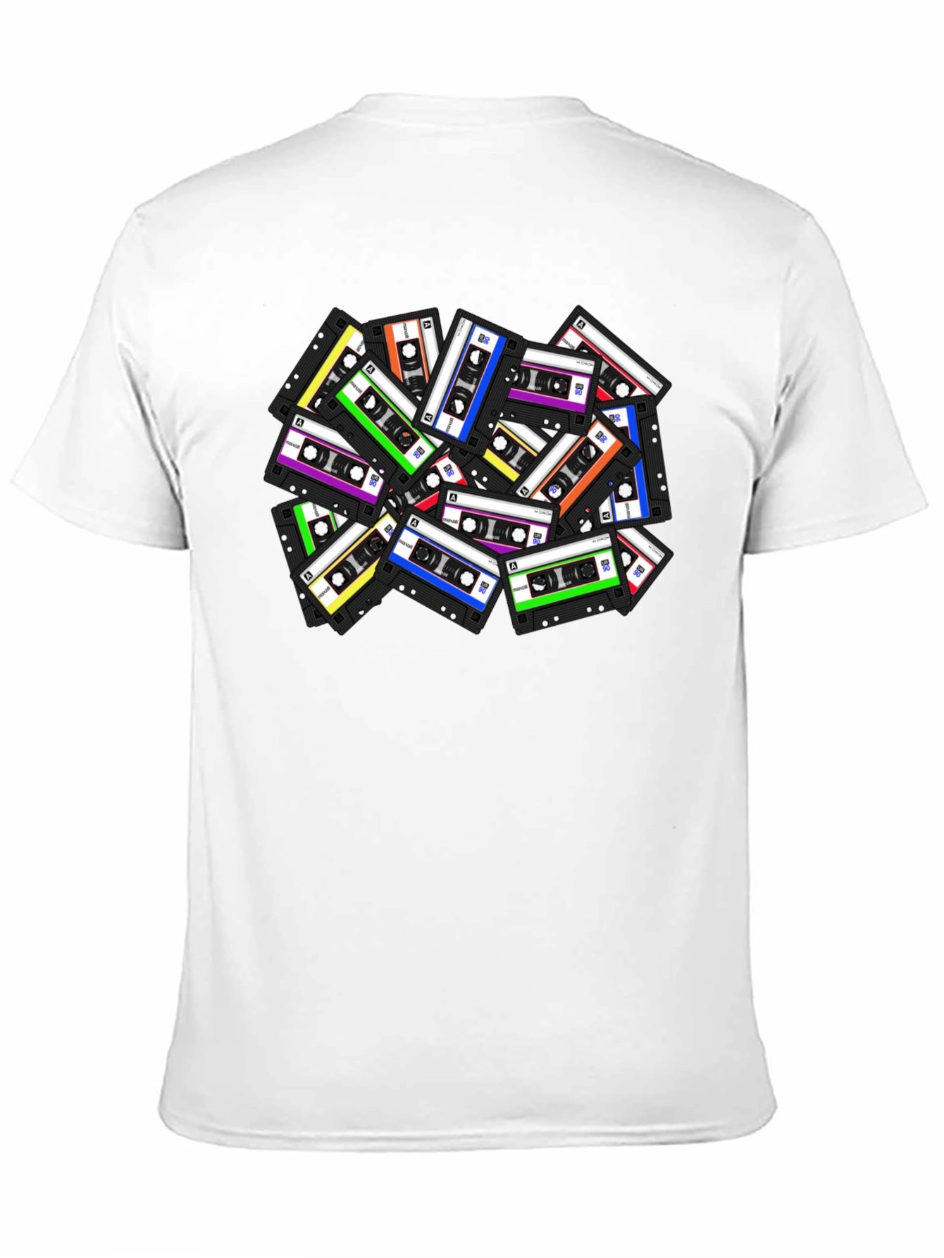 Retro Cassette Tape Graphic T-Shirt - Black