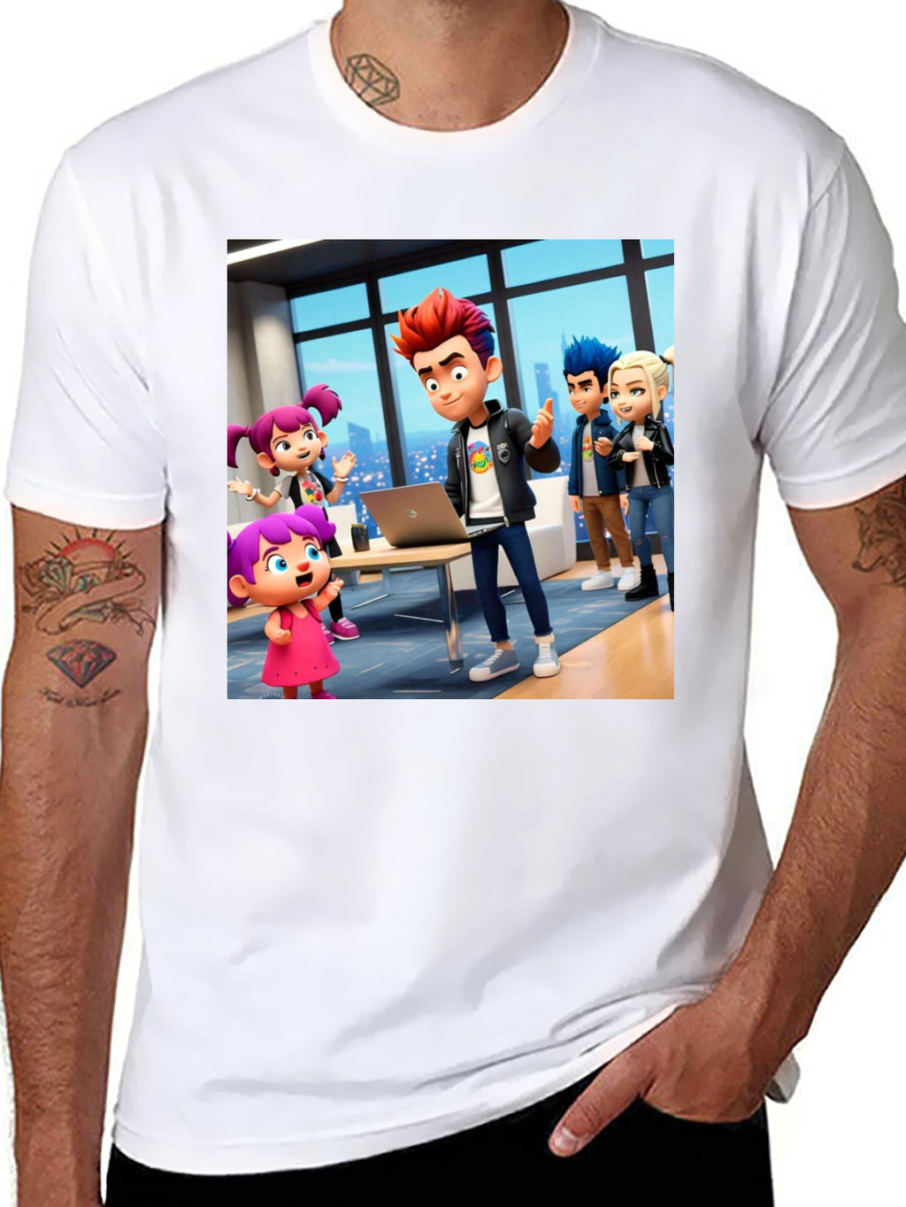 Cartoon Crew Black T-Shirt