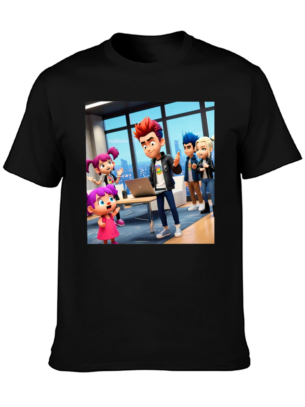Cartoon Crew Black T-Shirt