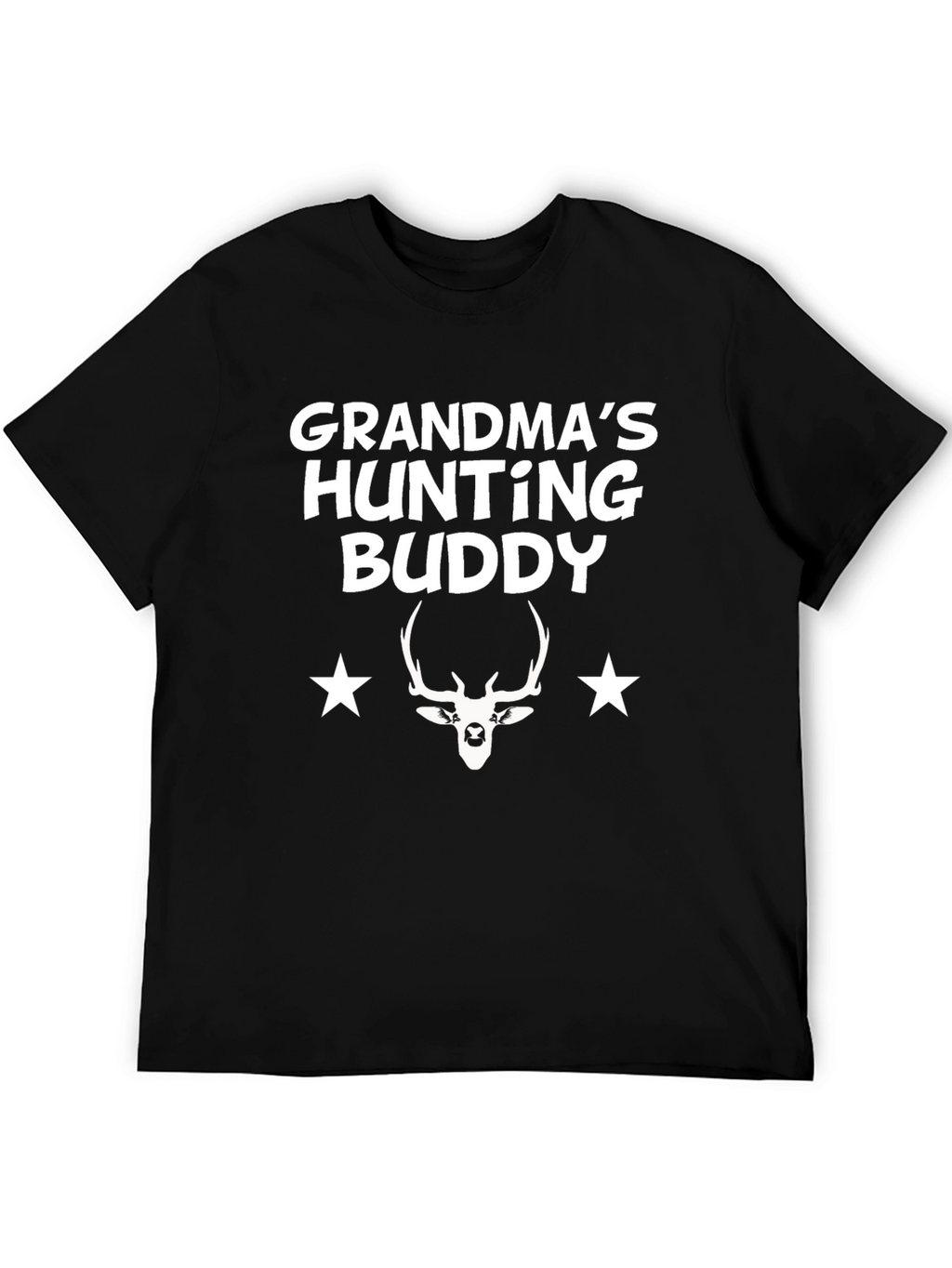 Grandmas Hunting Buddy Graphic Tee - Black Cotton T-Shirt