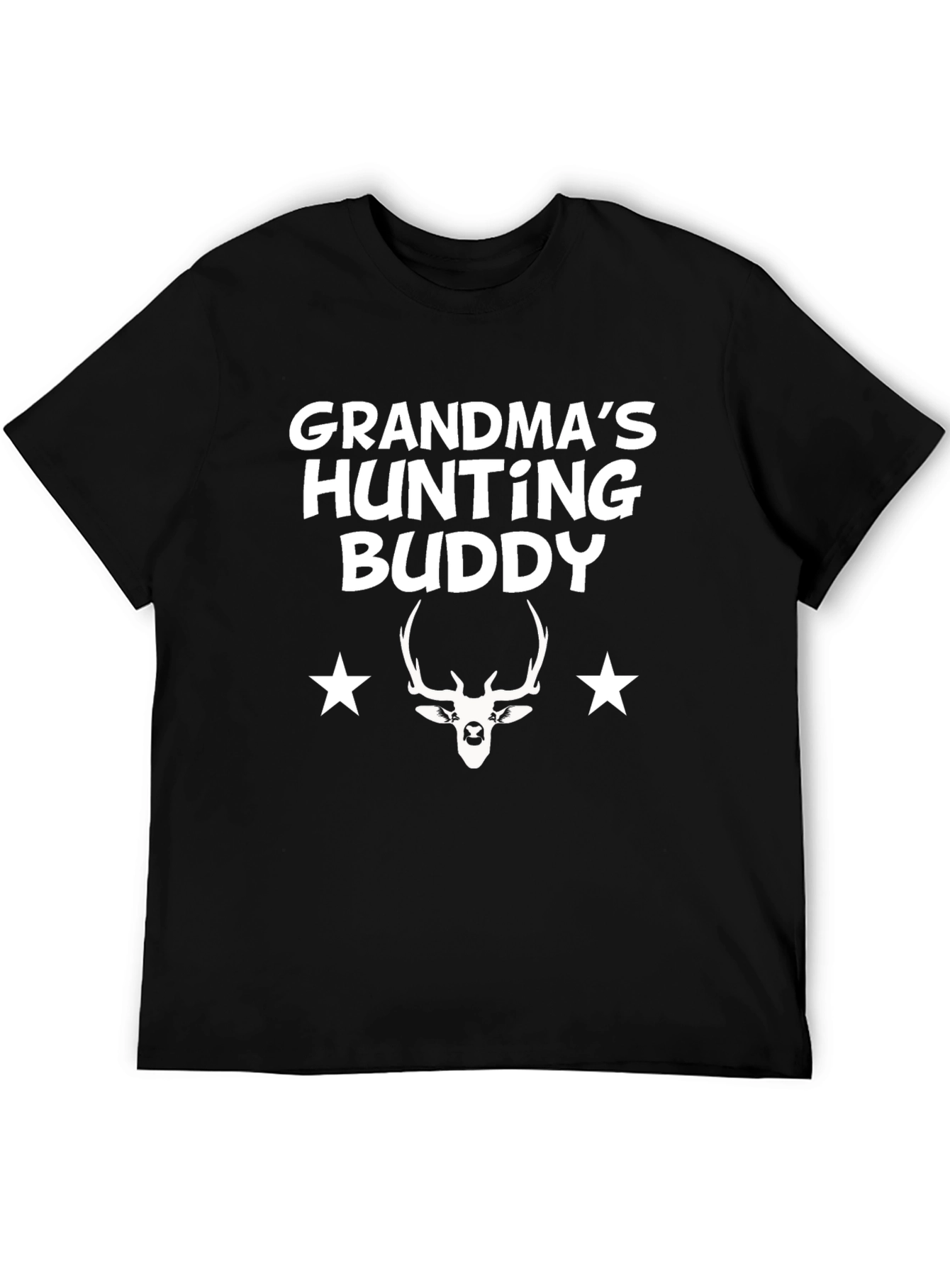 Grandmas Hunting Buddy Graphic Tee - Black Cotton T-Shirt