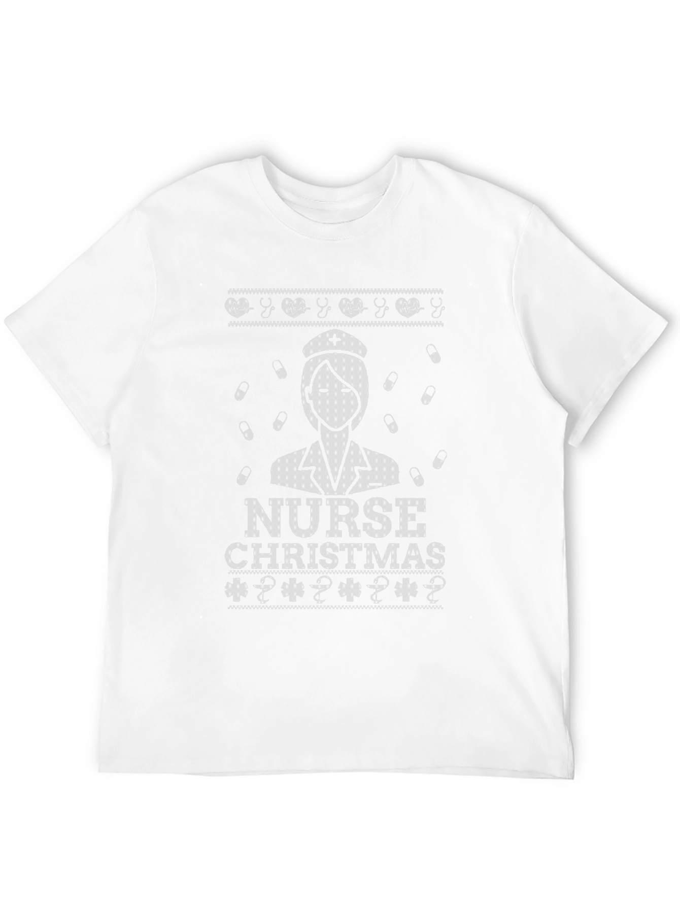 Nurse Christmas Pattern T-Shirt