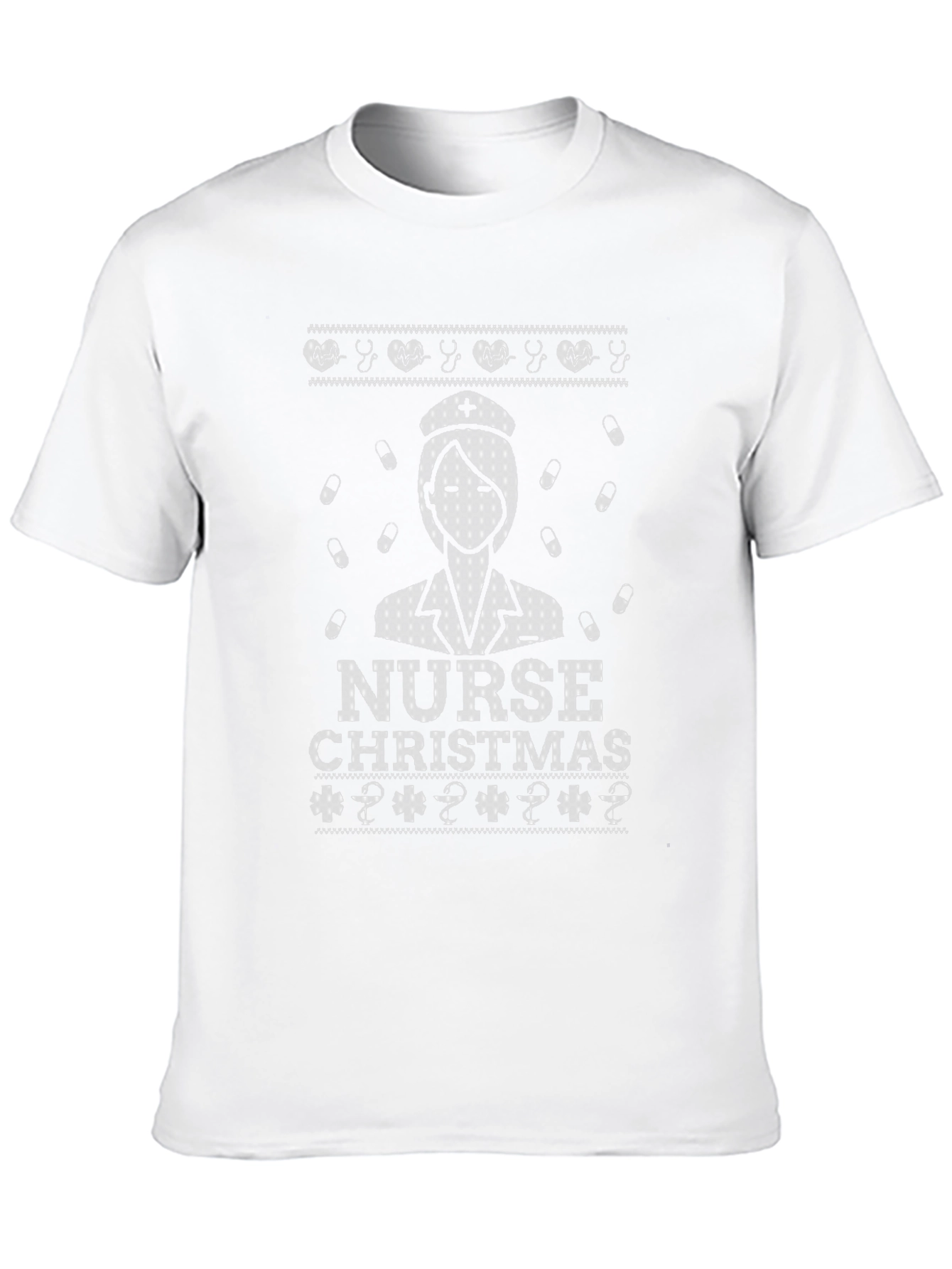 Nurse Christmas Pattern T-Shirt