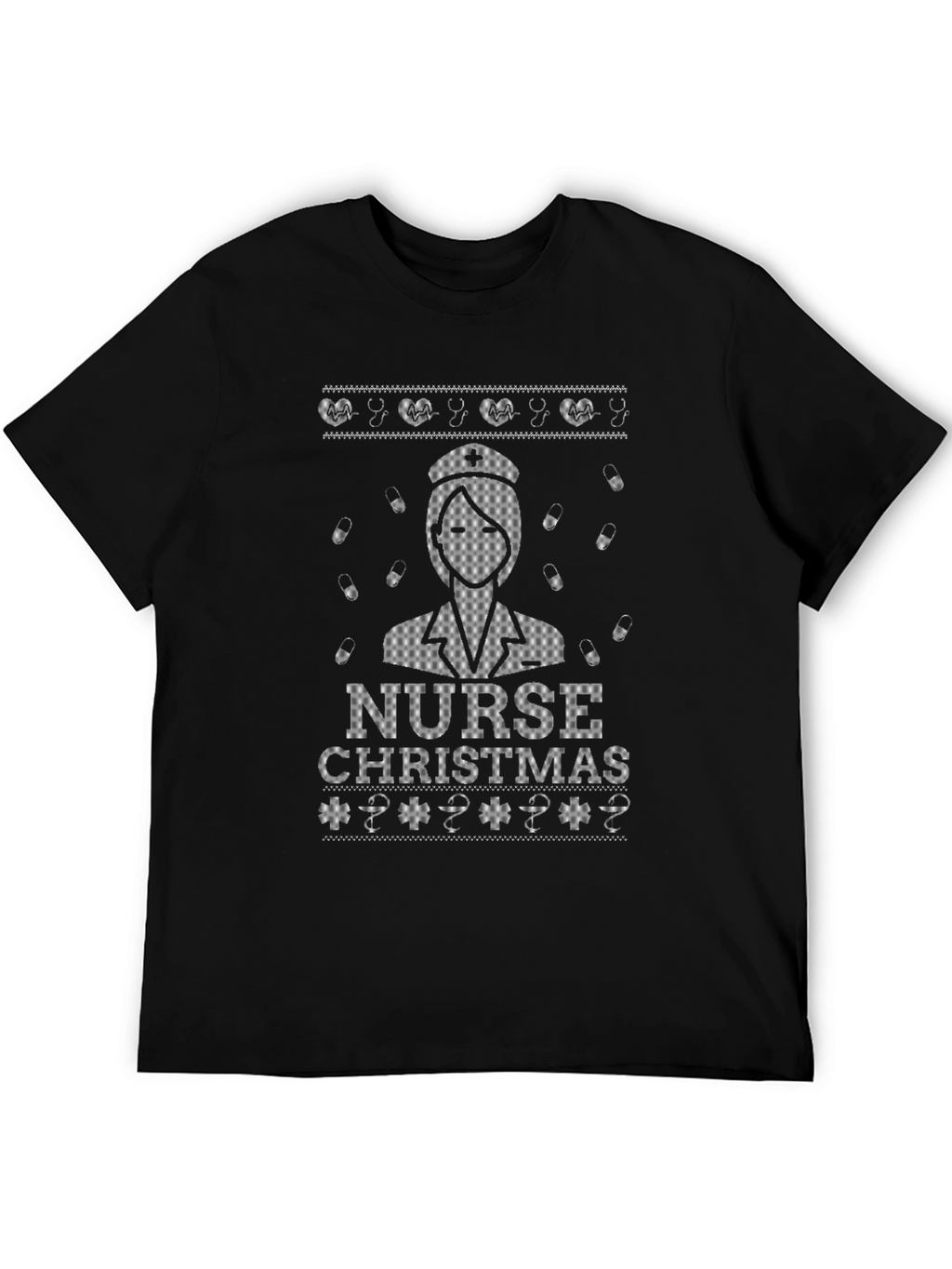 Nurse Christmas Pattern T-Shirt