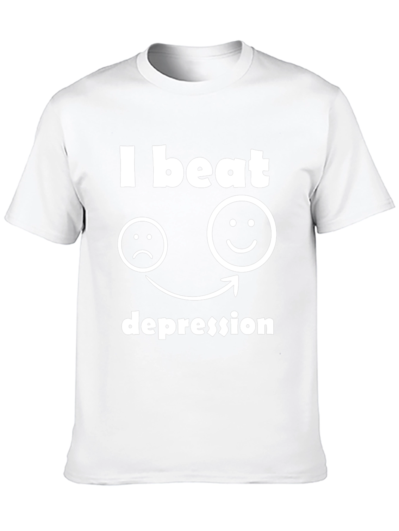 I Beat Depression Graphic T-Shirt