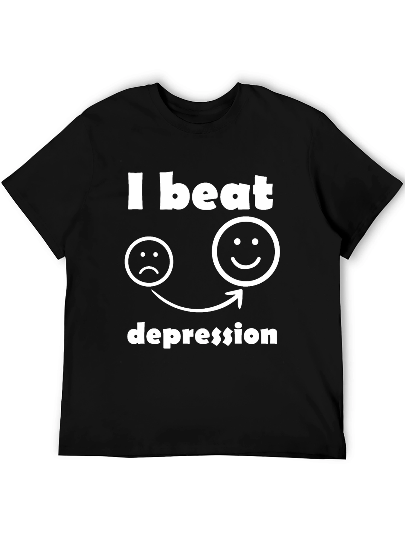 I Beat Depression Graphic T-Shirt
