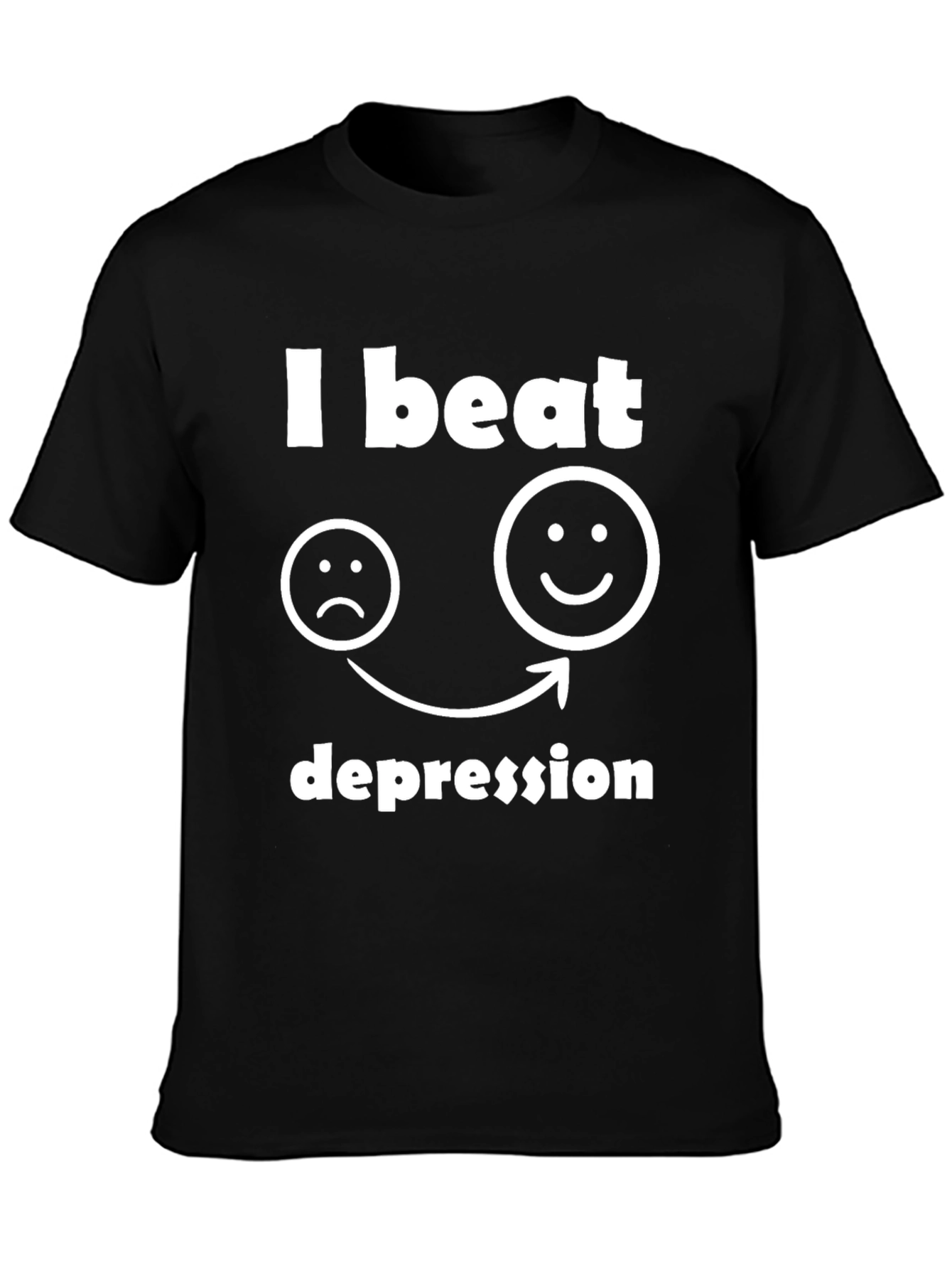 I Beat Depression Graphic T-Shirt