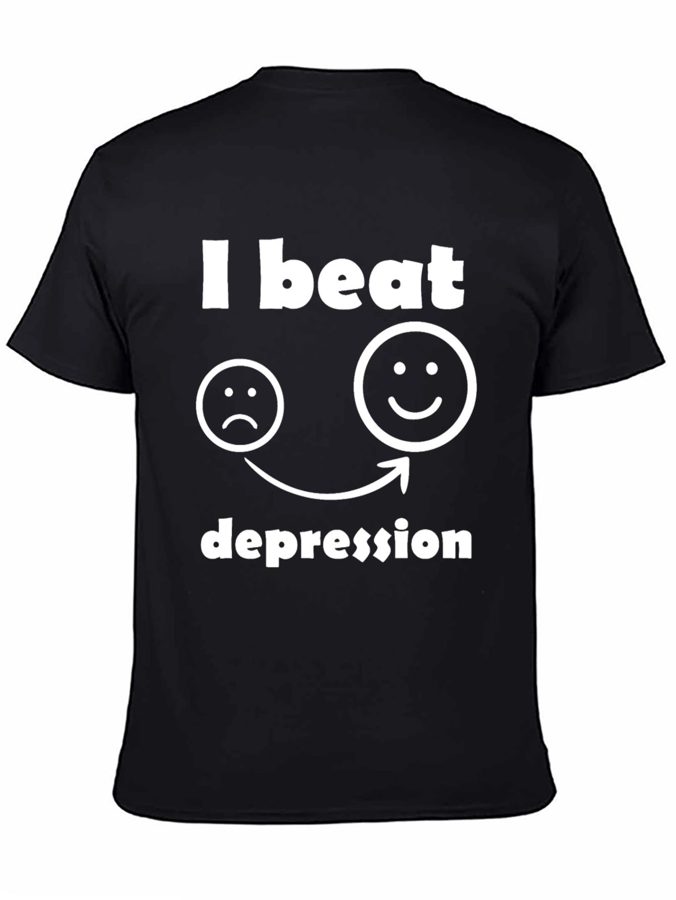 I Beat Depression Graphic T-Shirt