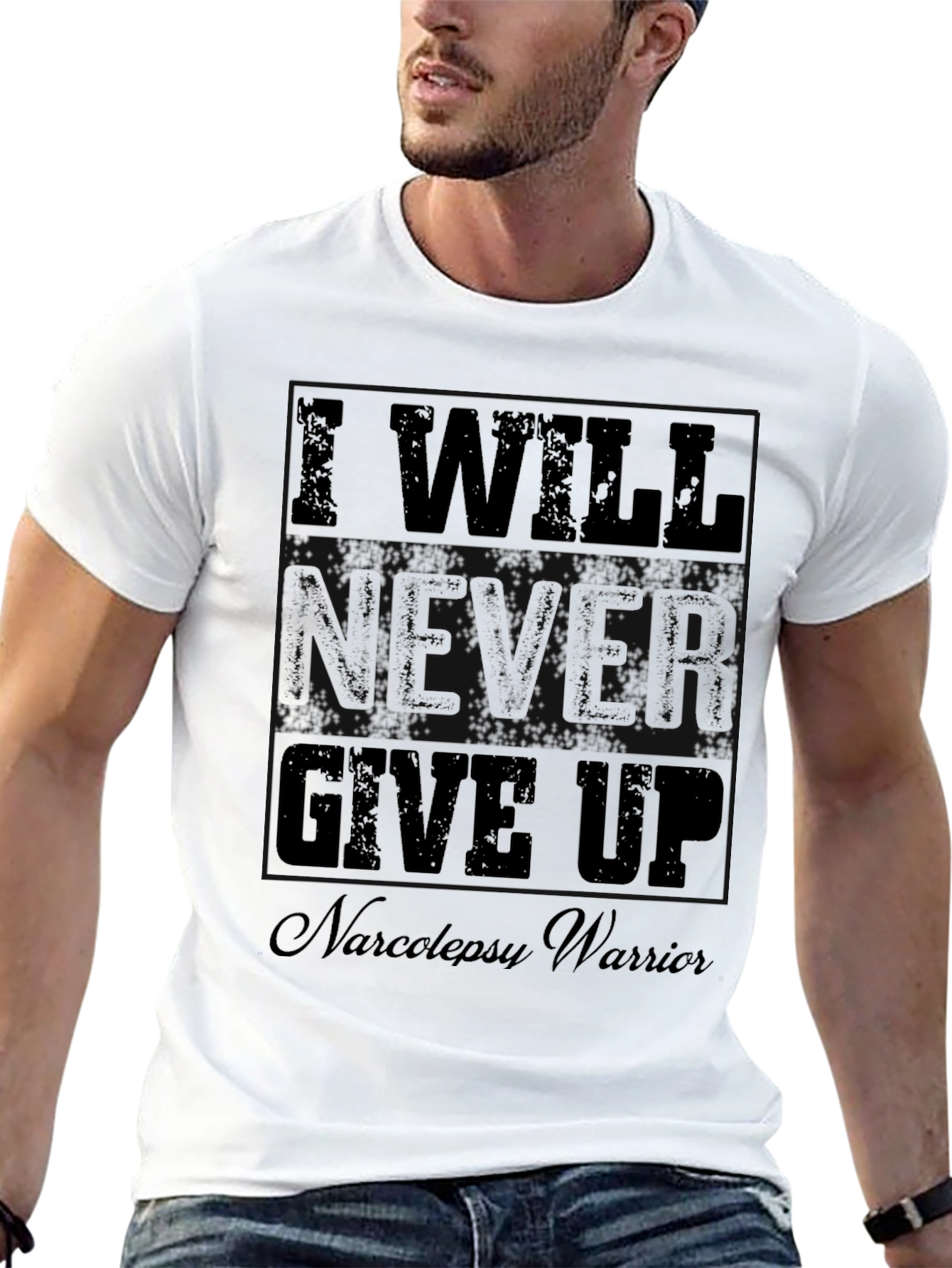 Narcolepsy Warrior T-Shirt: I Will Never Give Up