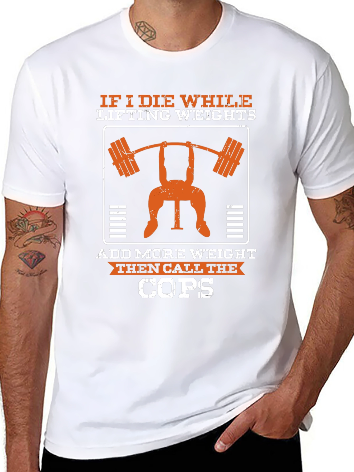 If I Die Lifting Weights Funny Gym T-Shirt