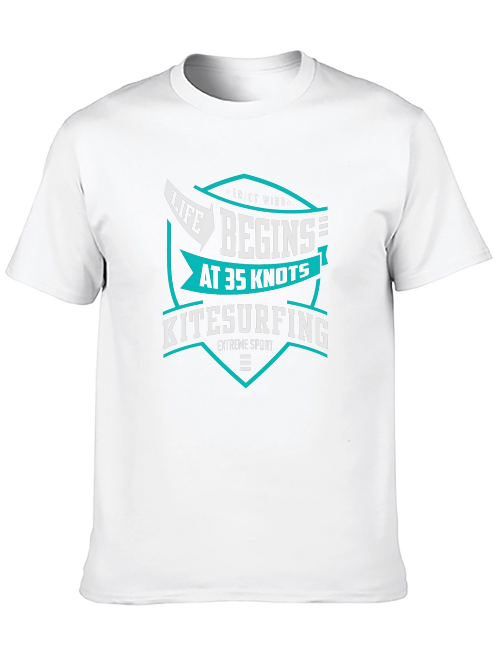 Life Begins at 35 Knots Kitesurfing T-Shirt