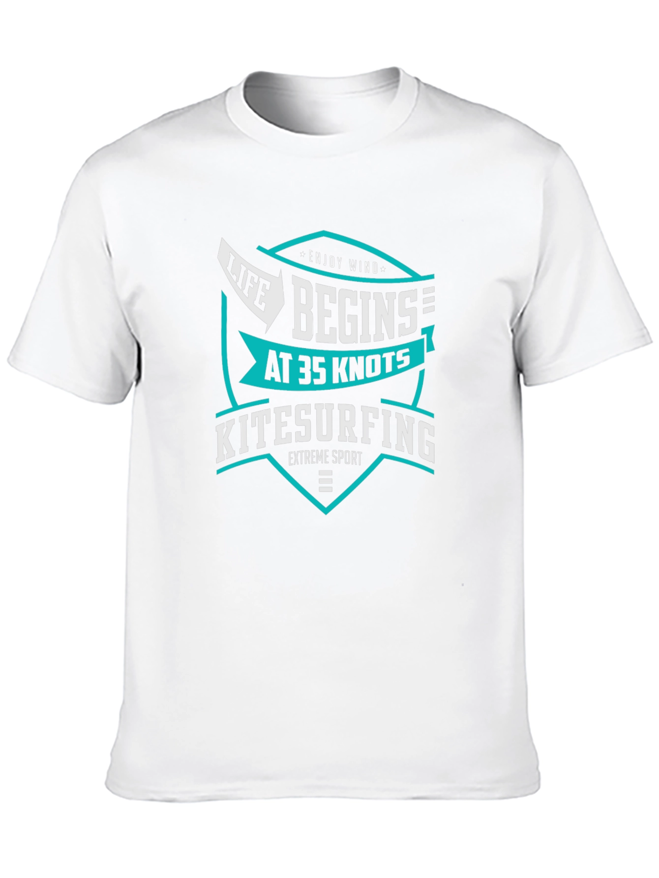 Life Begins at 35 Knots Kitesurfing T-Shirt