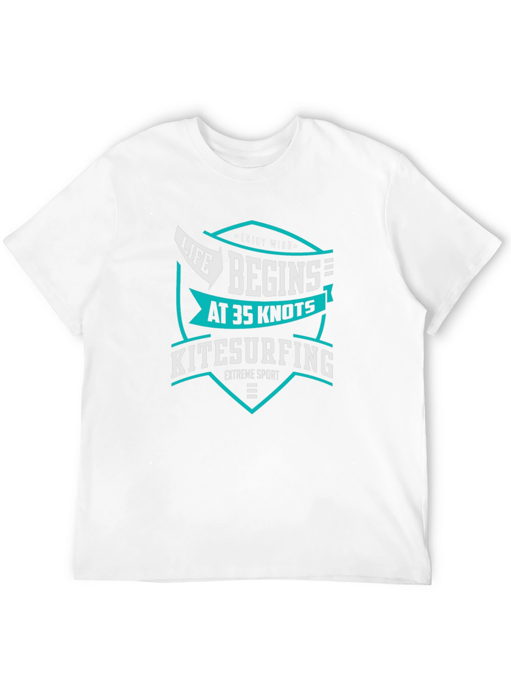 Life Begins at 35 Knots Kitesurfing T-Shirt