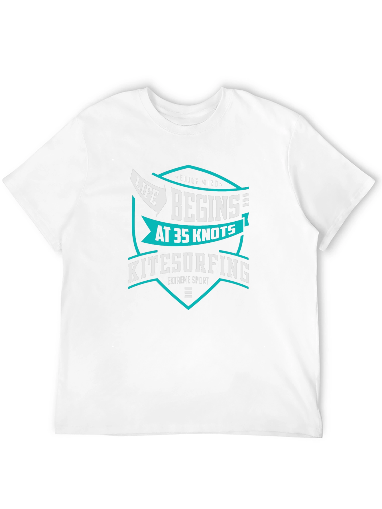 Life Begins at 35 Knots Kitesurfing T-Shirt