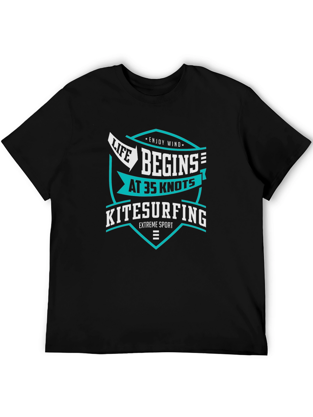 Life Begins at 35 Knots Kitesurfing T-Shirt
