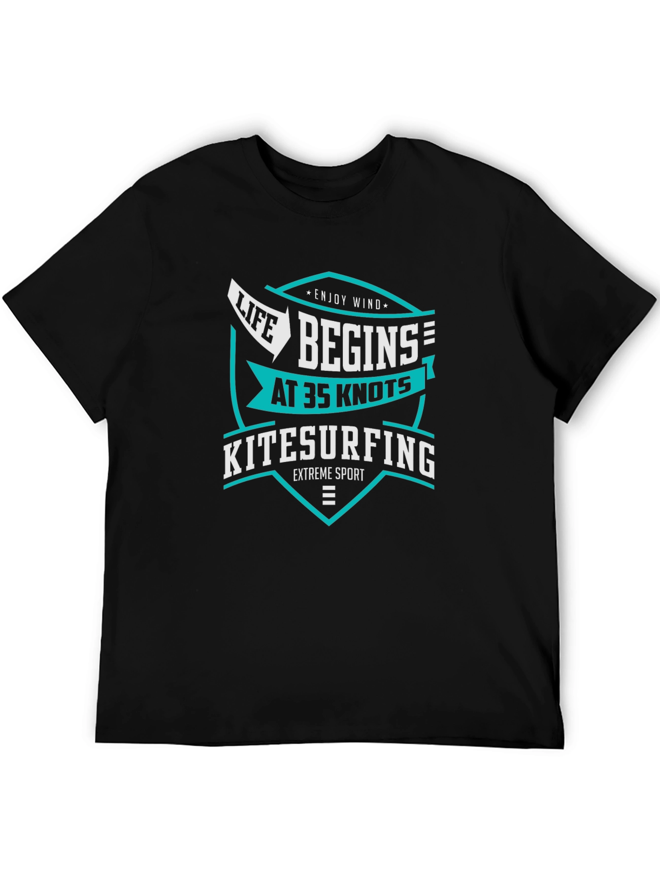 Life Begins at 35 Knots Kitesurfing T-Shirt