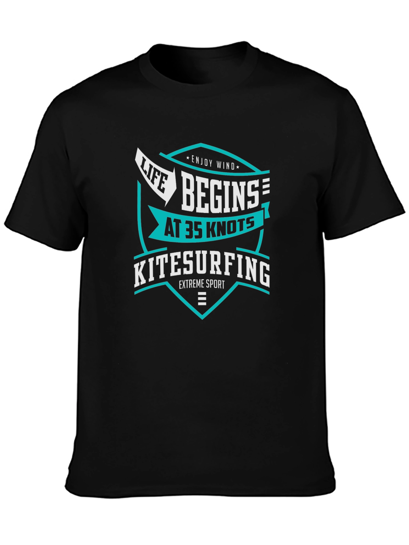Life Begins at 35 Knots Kitesurfing T-Shirt