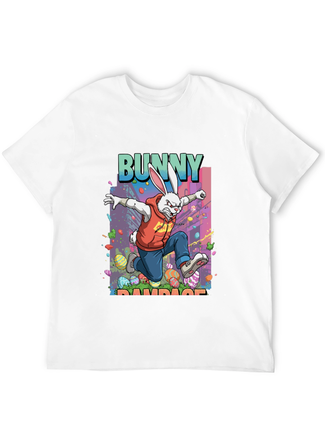 Bunny Rampage Graphic Tee - Easter Apparel