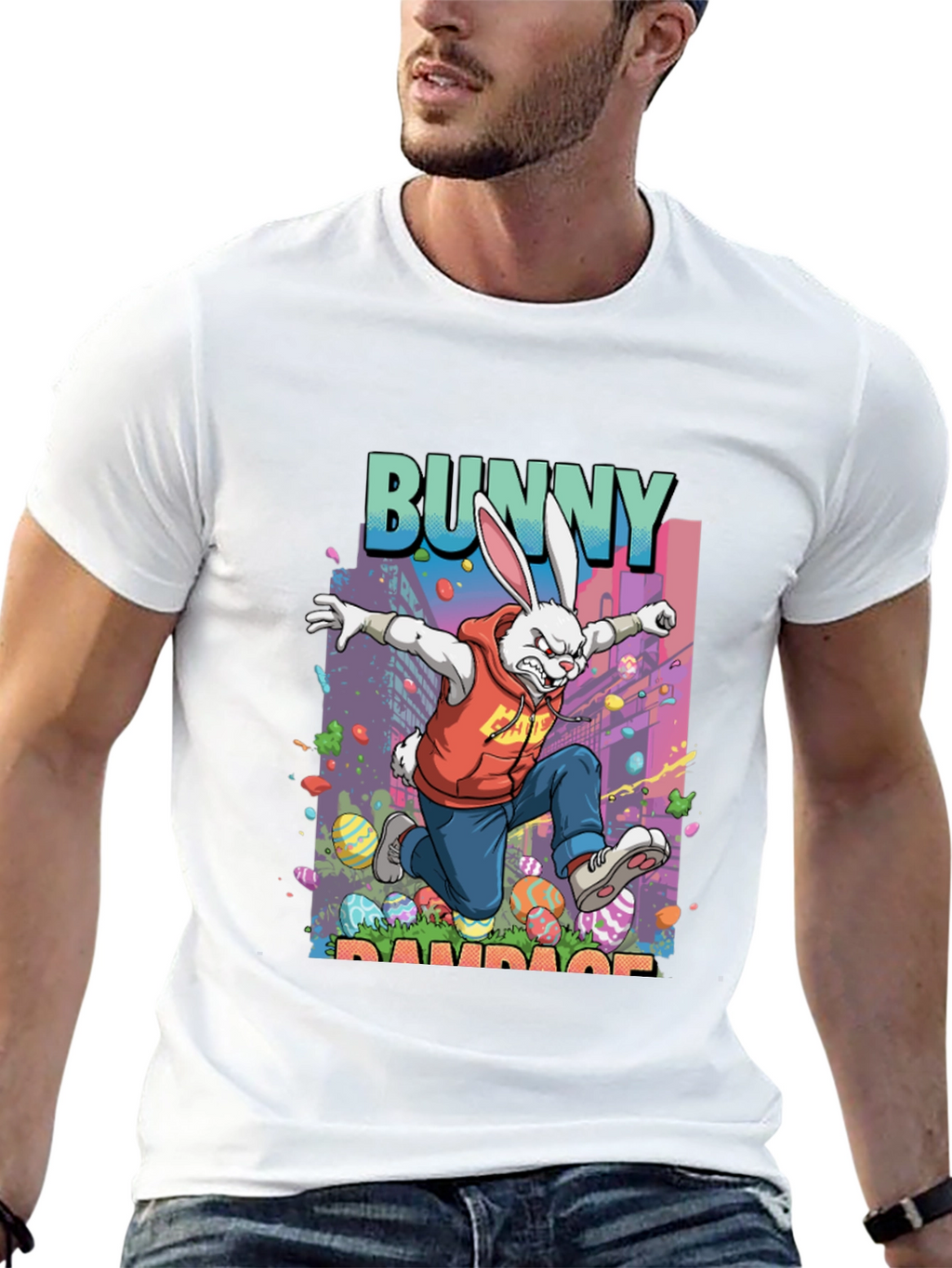 Bunny Rampage Graphic Tee - Easter Apparel