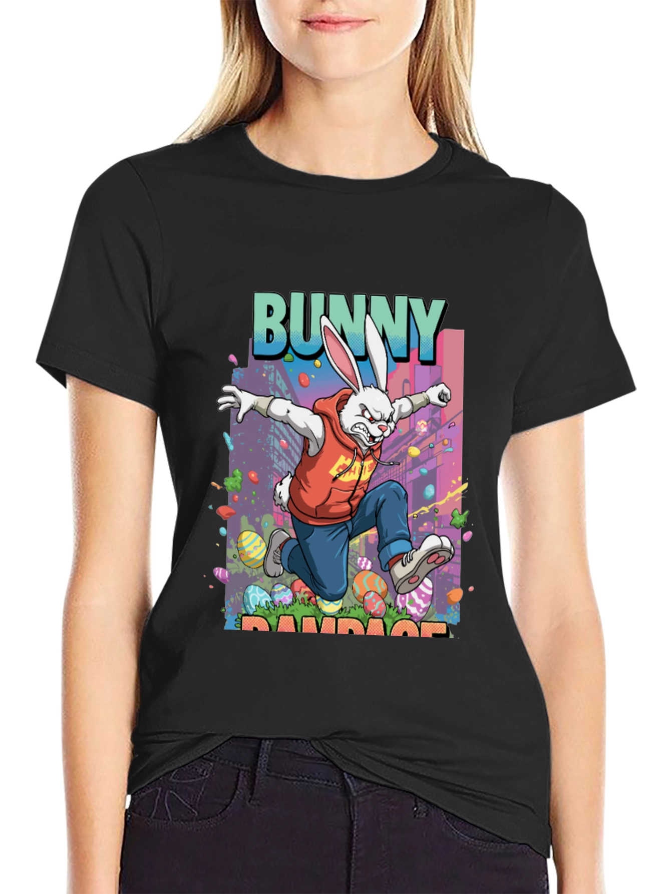 Bunny Rampage Graphic Tee - Easter Apparel