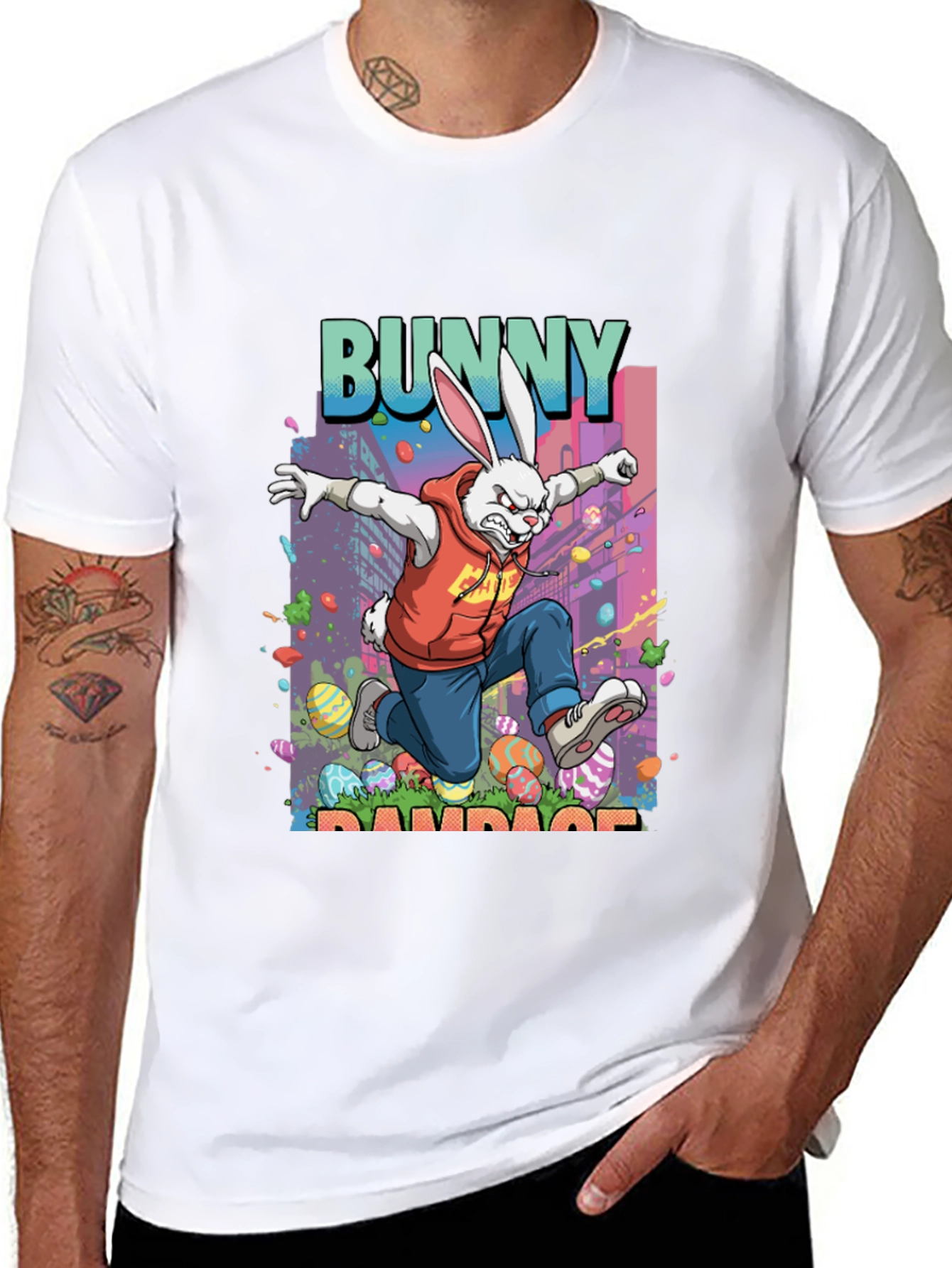 Bunny Rampage Graphic Tee - Easter Apparel