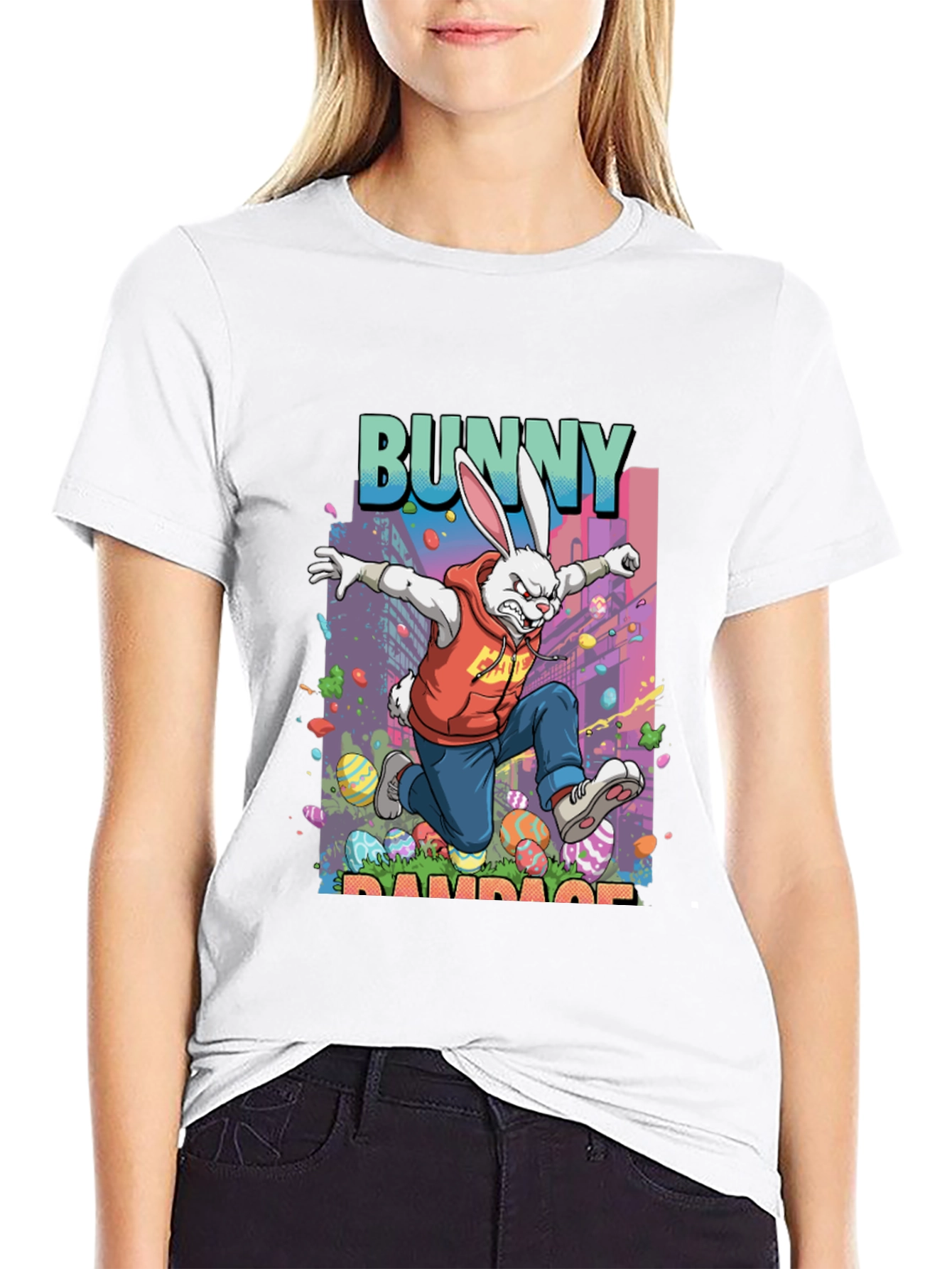 Bunny Rampage Graphic Tee - Easter Apparel