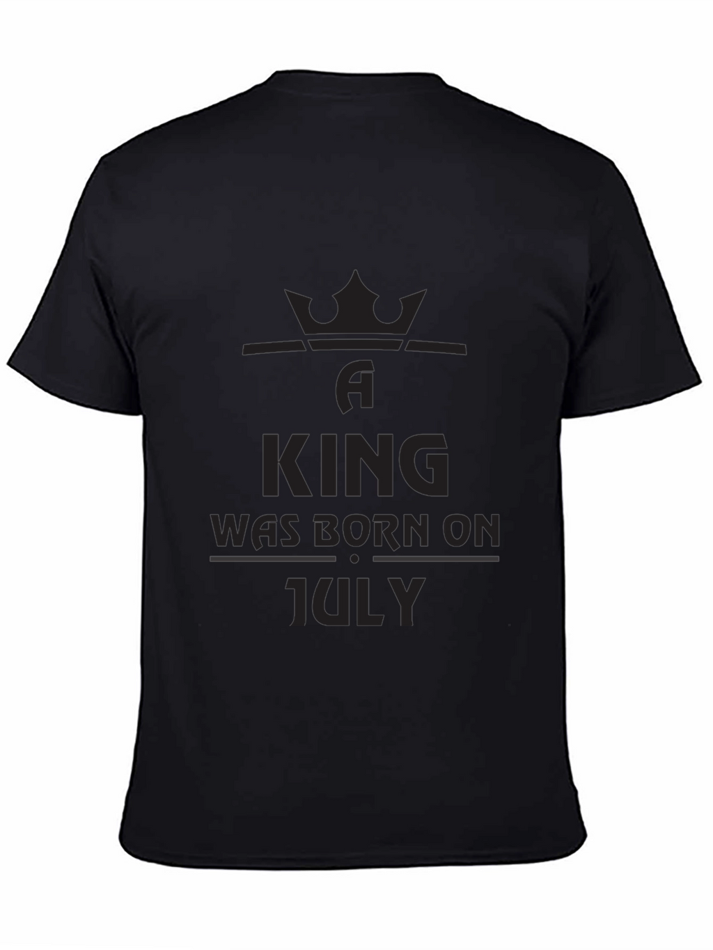 King Born in July Black T-Shirt