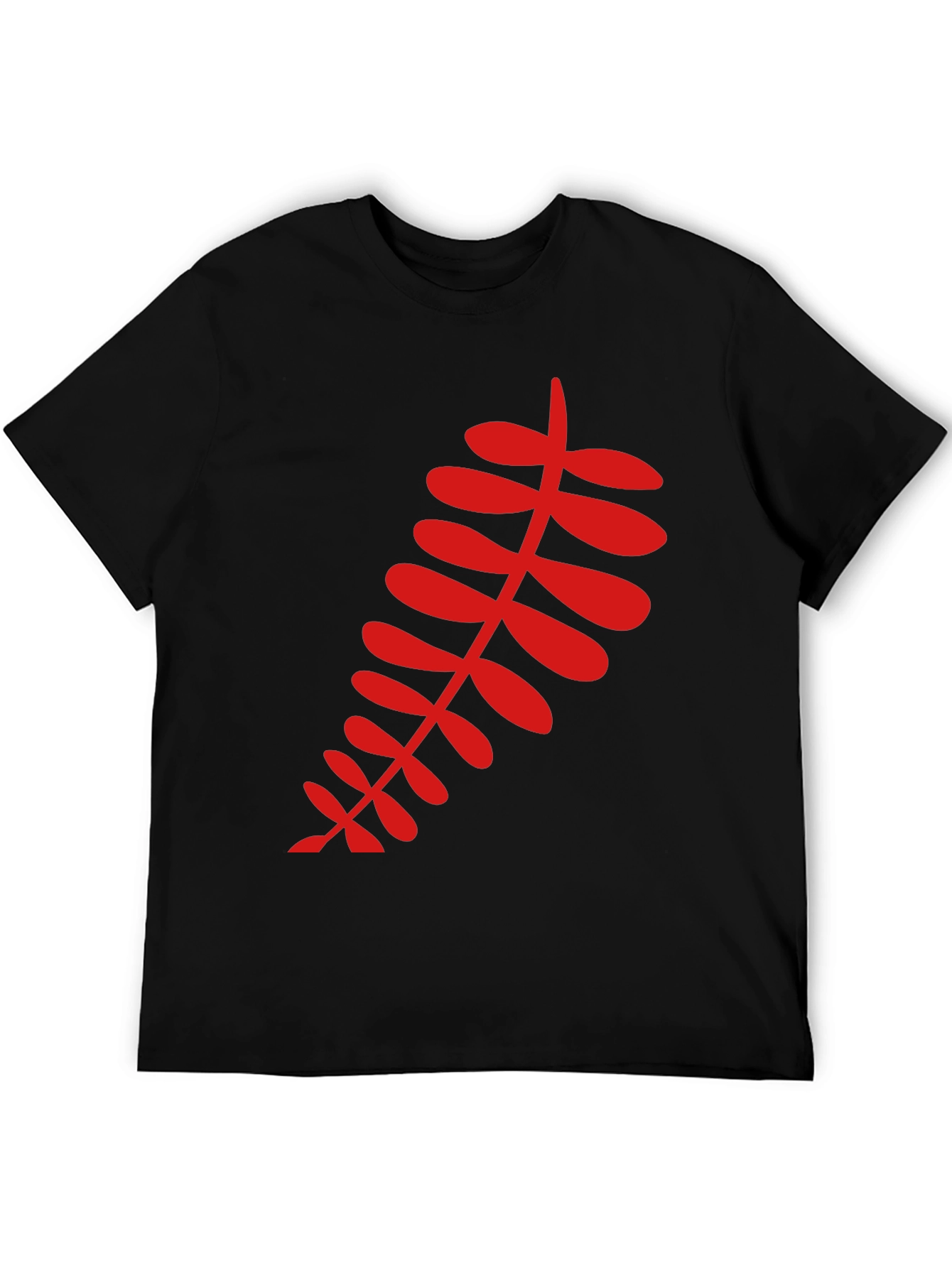 Red Fern Graphic Black T-Shirt