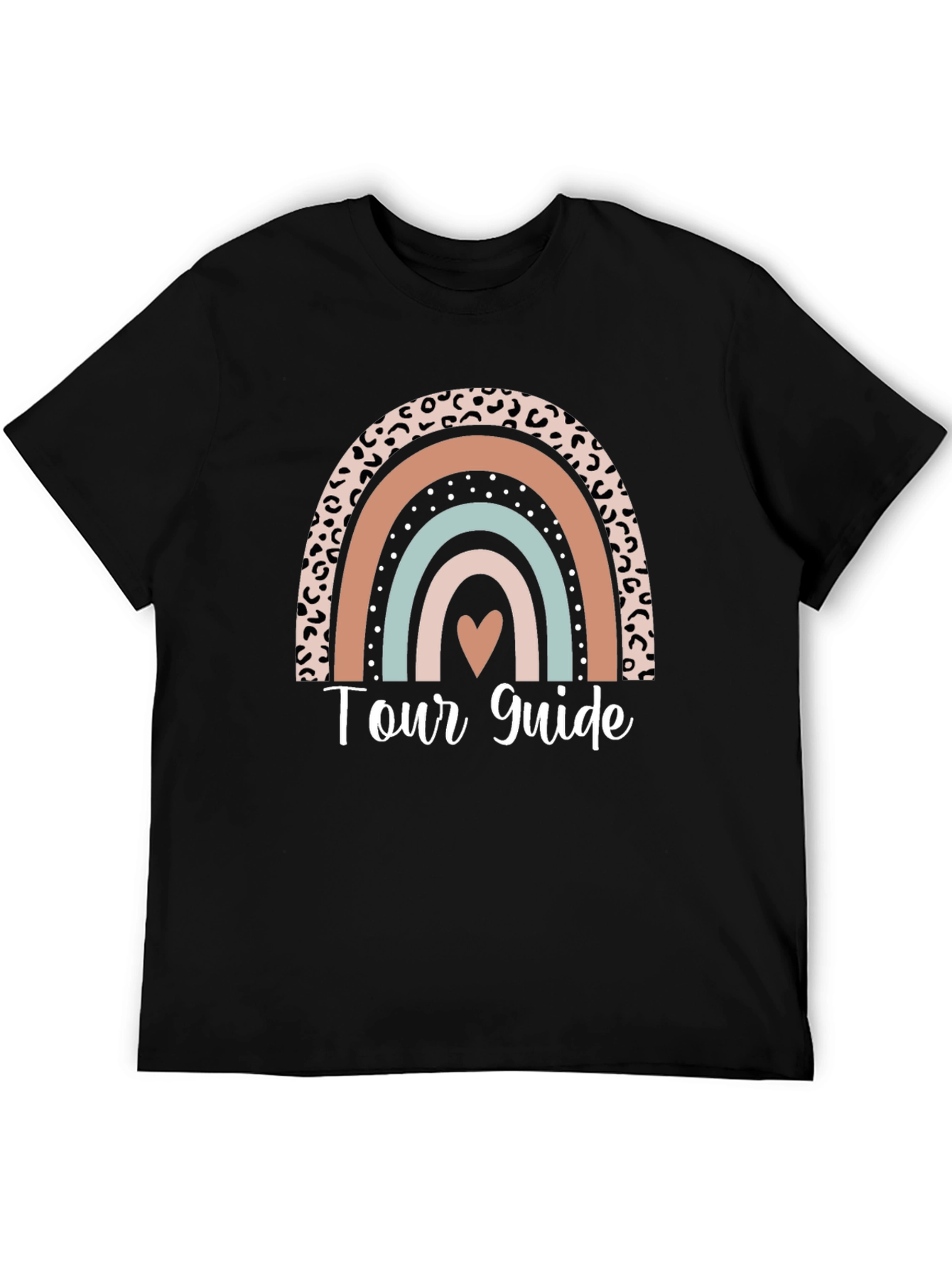 Tour Guide Leopard Rainbow Graphic Tee