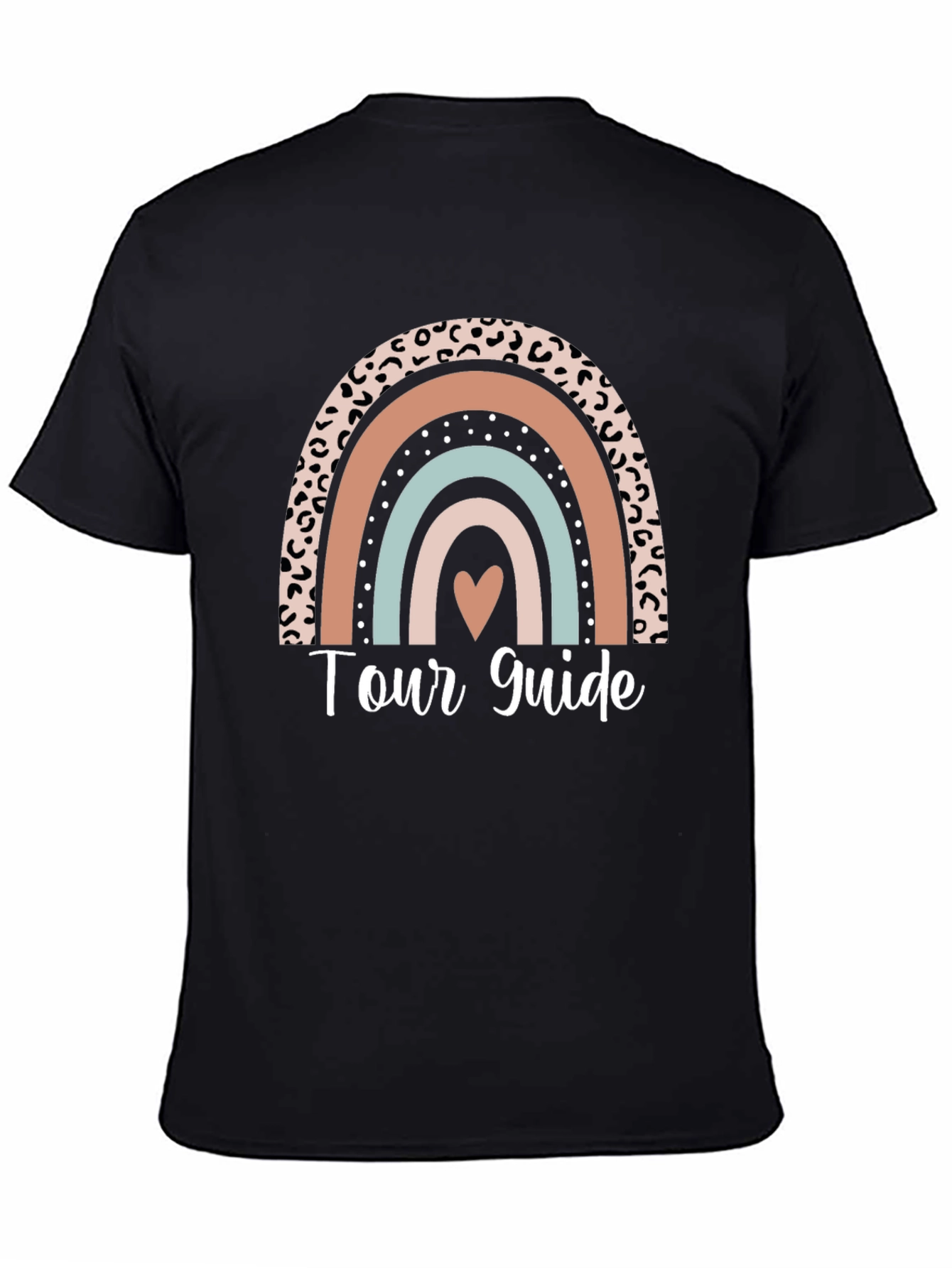 Tour Guide Leopard Rainbow Graphic Tee